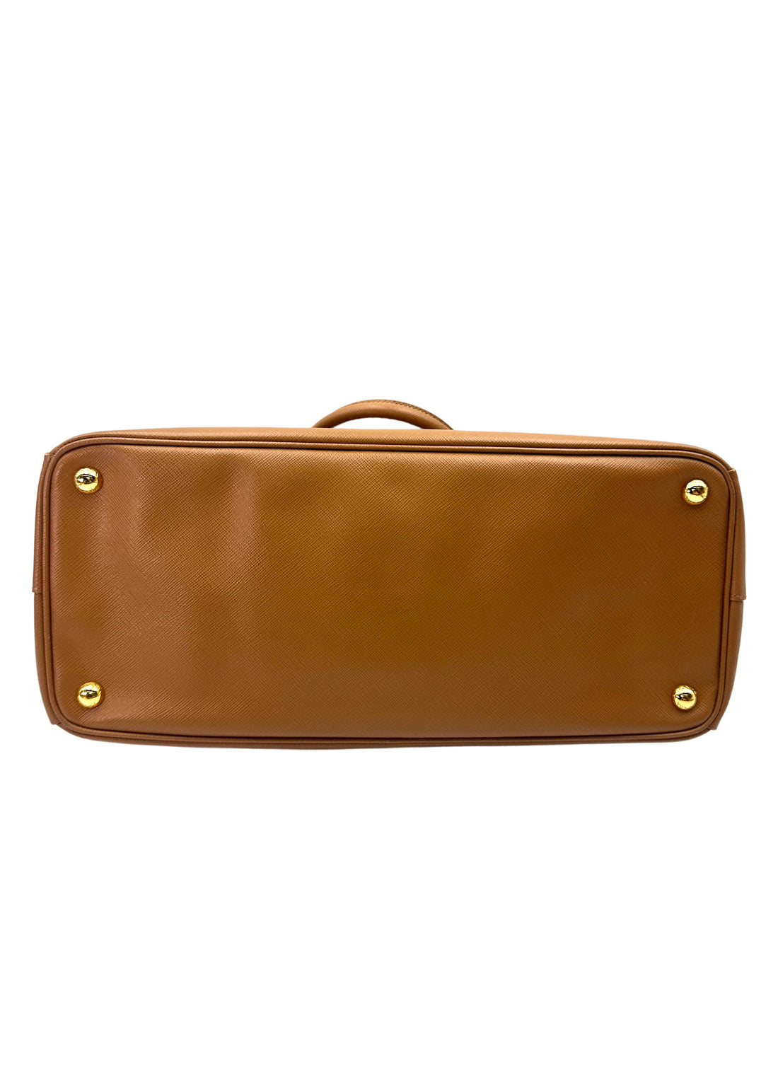 Prada Galleria Brown Saffiano Leather Handle Bag PR397
