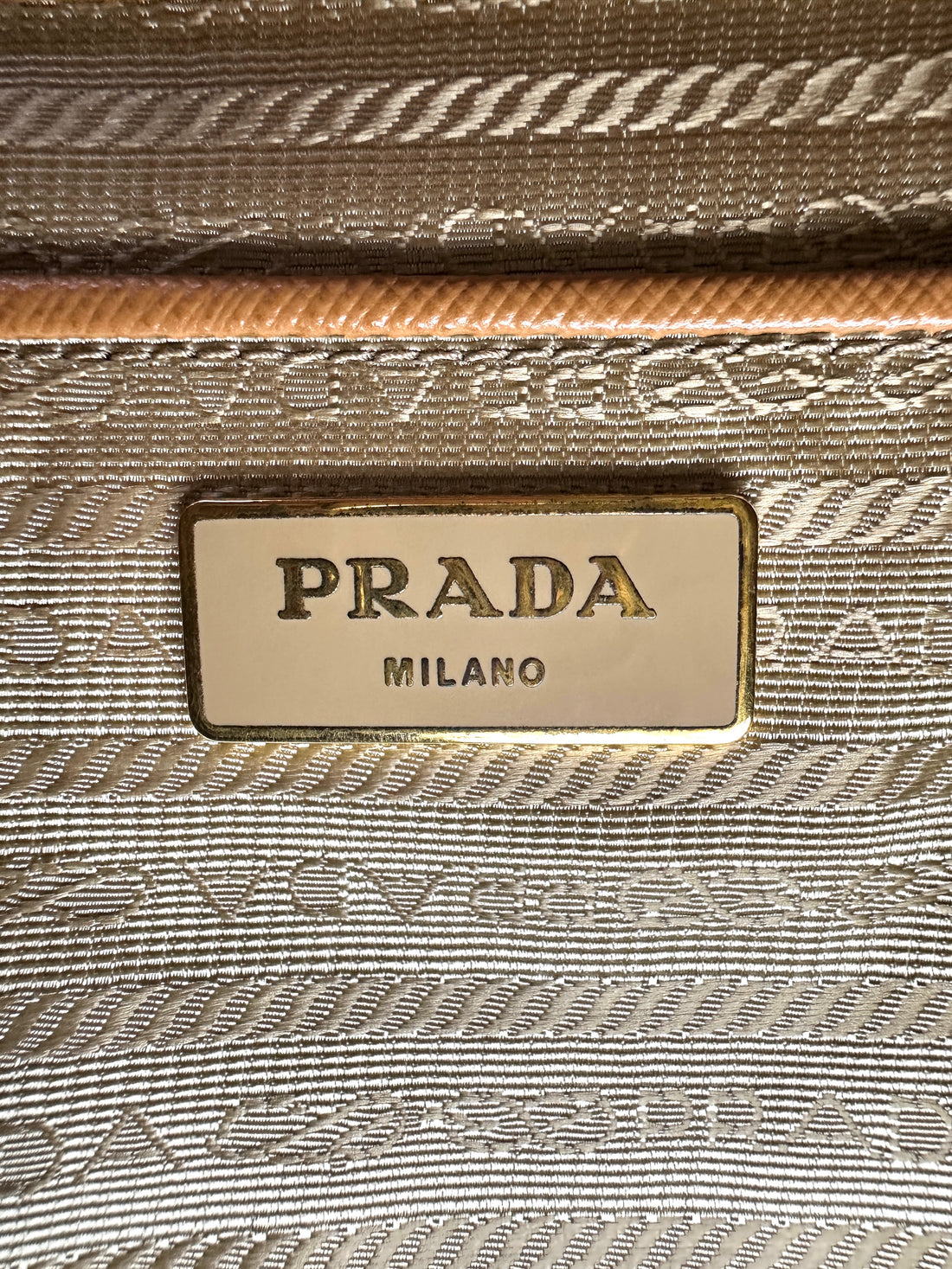 Prada Galleria Brown Saffiano Leather Handle Bag PR397