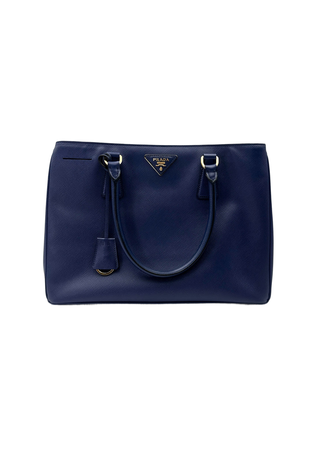 Prada Galleria Blue Saffiano Leather Handle Bag PR396