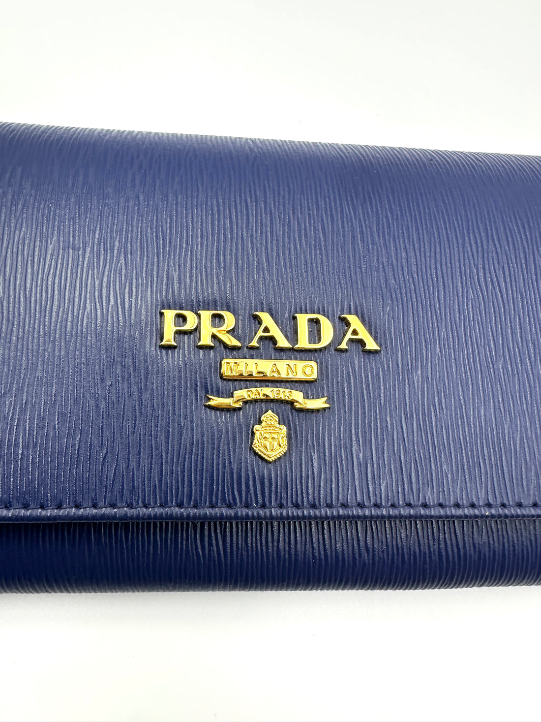 Prada Blue Epi Leather Wallet On Chain PR398