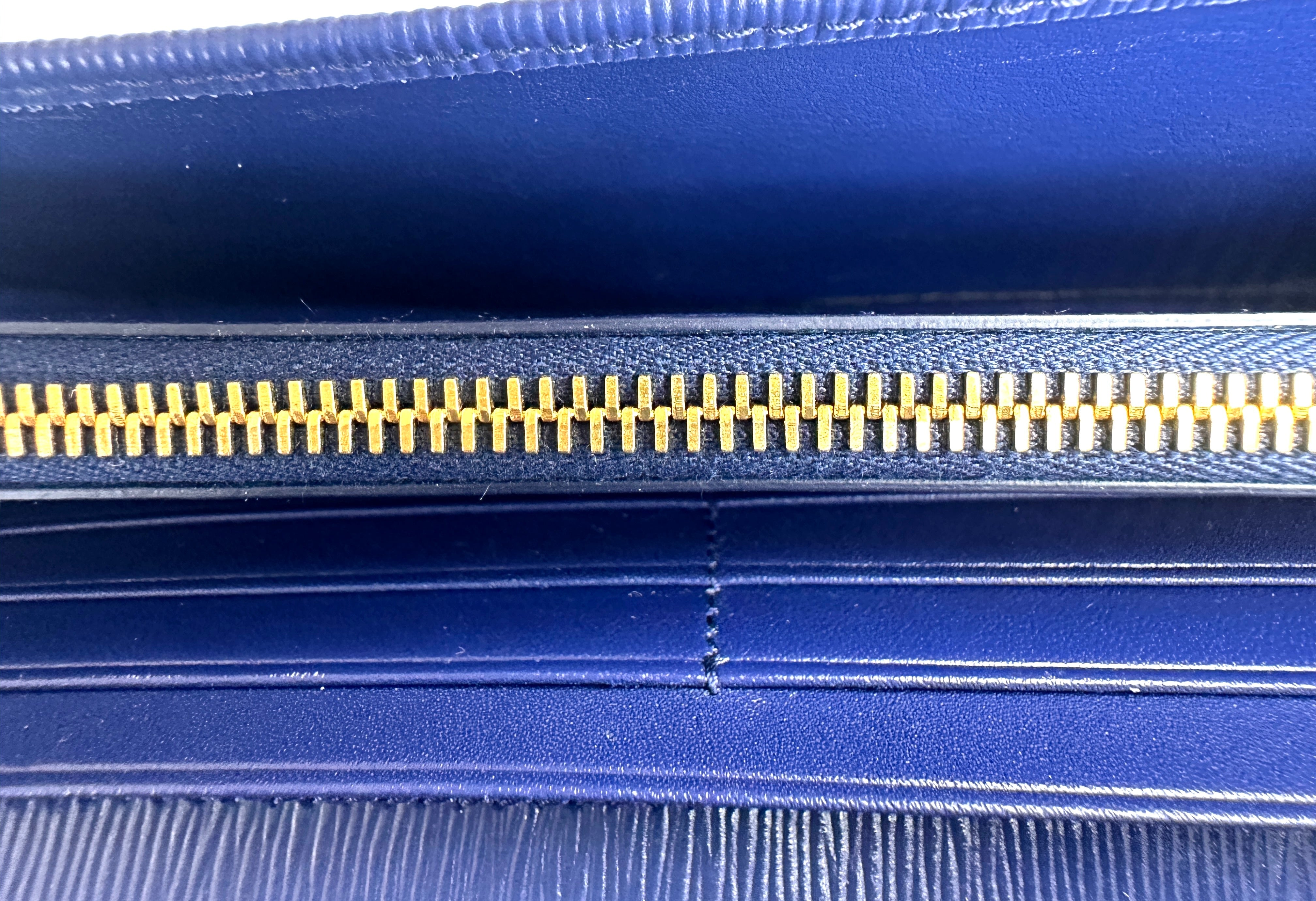 Prada Blue Epi Leather Wallet On Chain PR398