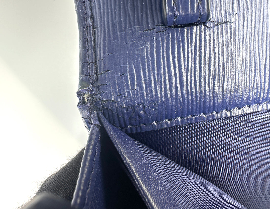 Prada Blue Epi Leather Wallet On Chain PR398