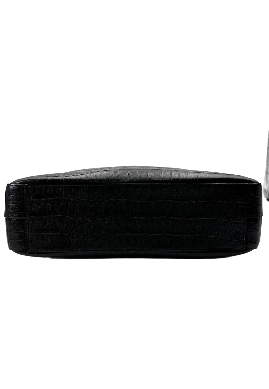 Saint Laurent Museum Black Crocodile-Embossed Leather Handle Bag SL245