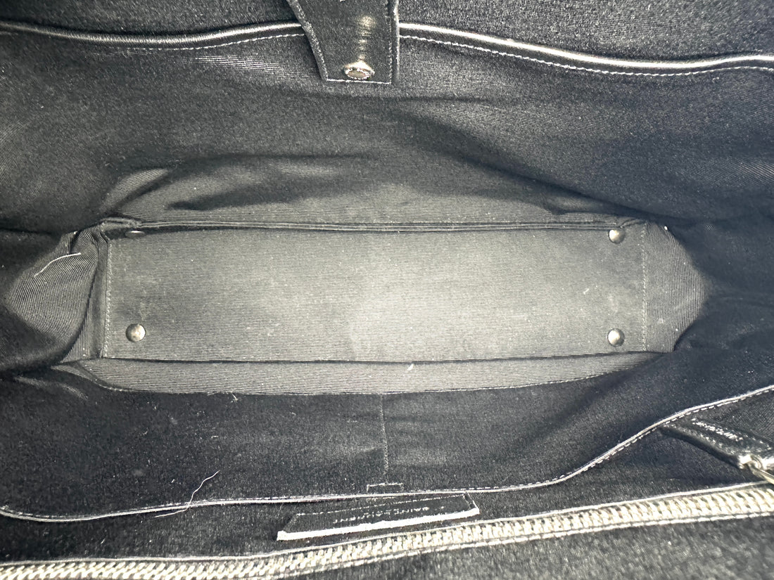 Saint Laurent Museum Black Crocodile-Embossed Leather Handle Bag SL245