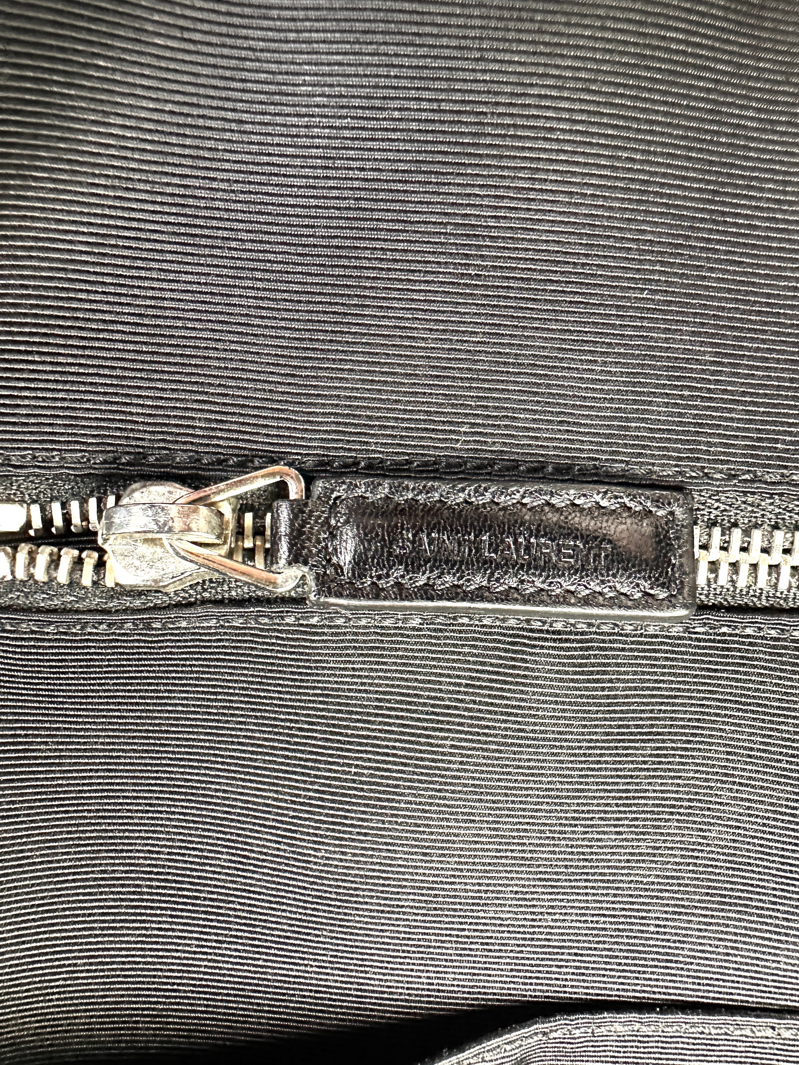 Saint Laurent Museum Black Crocodile-Embossed Leather Handle Bag SL245