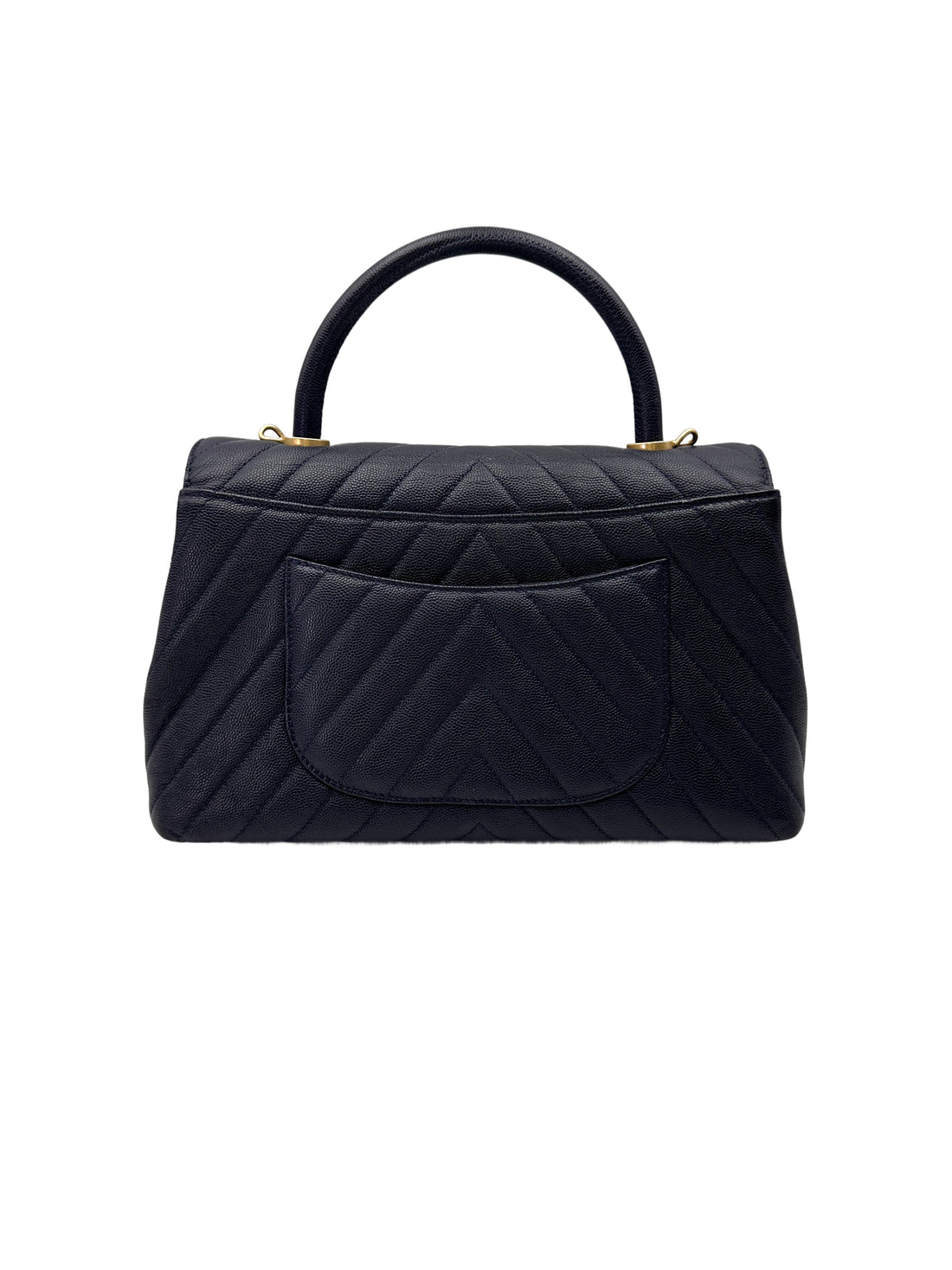Chanel CoCo Handle Navy Quilted Calfskin Medium Size Shoulder Bag(26***66) CC2041