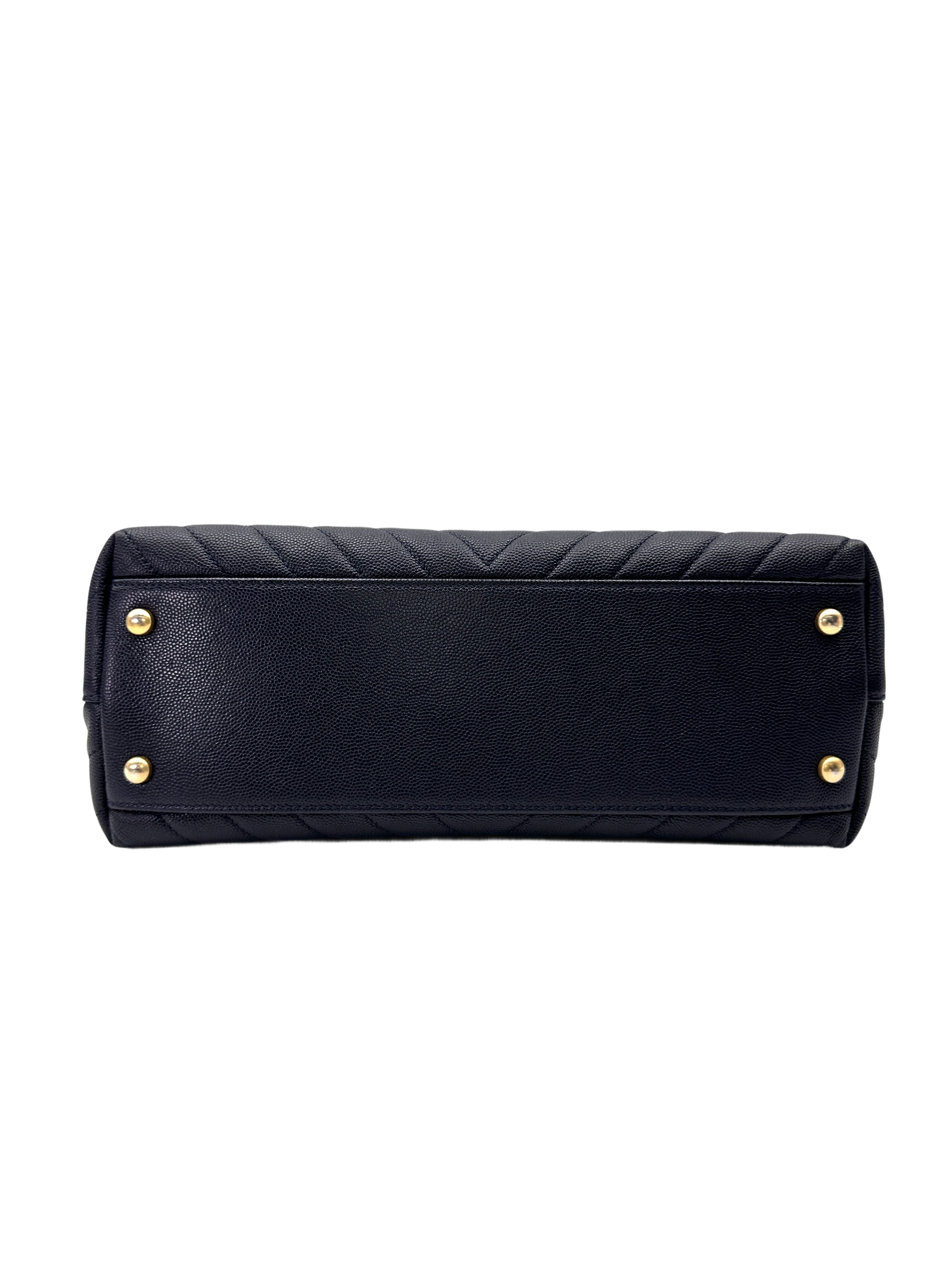 Chanel CoCo Handle Navy Quilted Calfskin Medium Size Shoulder Bag(26***66) CC2041