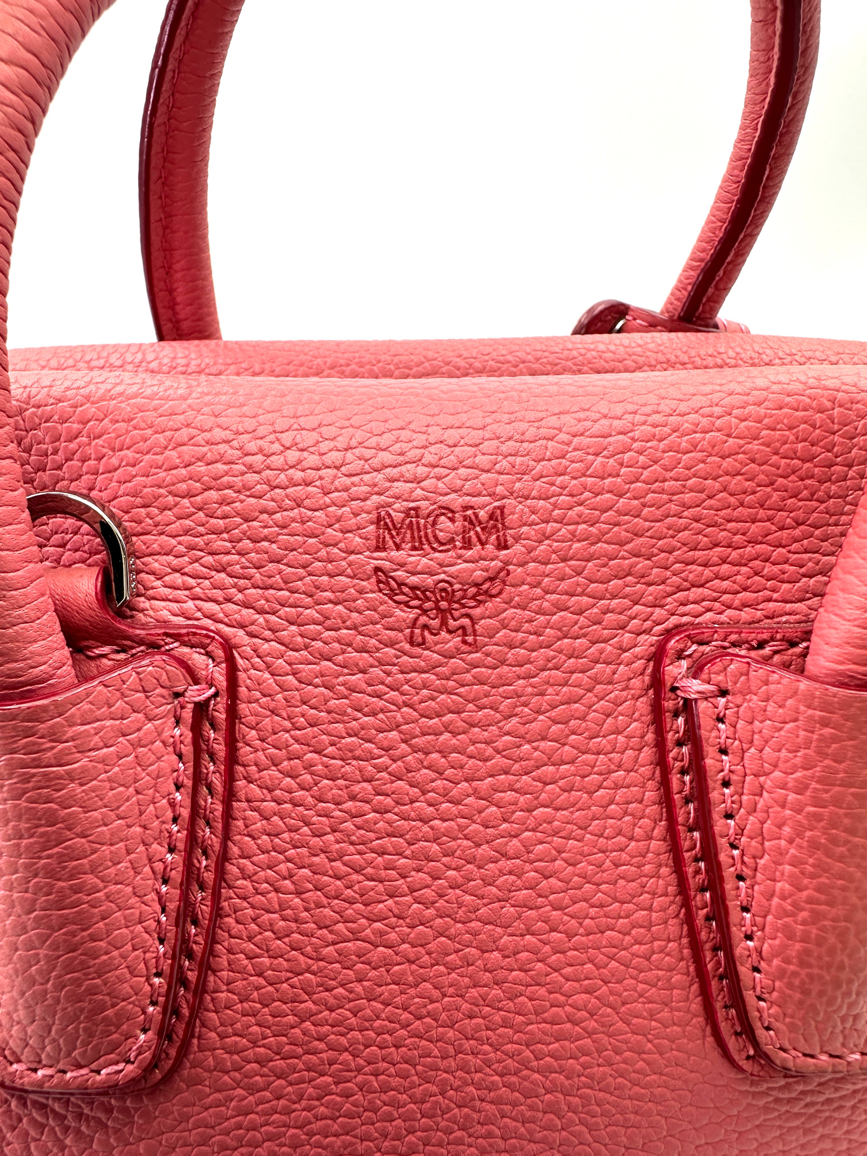 MCM Milla Pink Leather Handle Bag MCM38