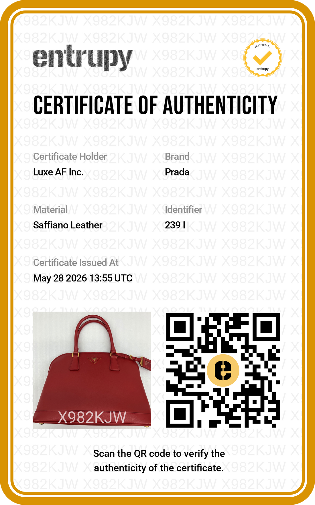 Prada Promenade Red Saffiano Leather Handle Bag PR469