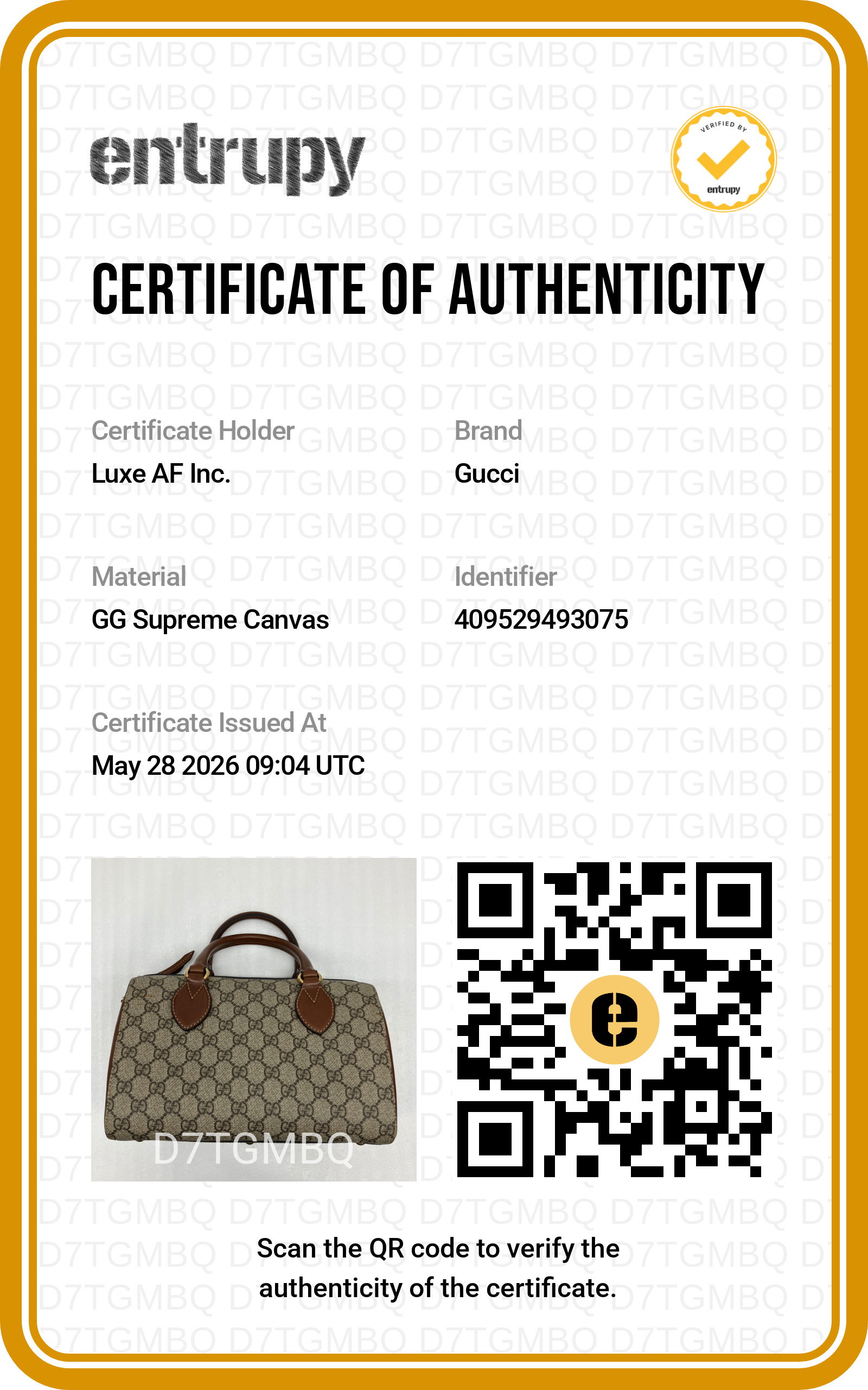 Gucci GG Supreme Canvas Leather Boston Bag GG1125