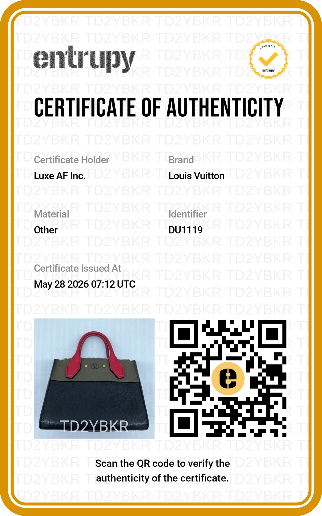 Louis Vuitton City Steamer Multicolor Grained Leather Handle Bag LV2852