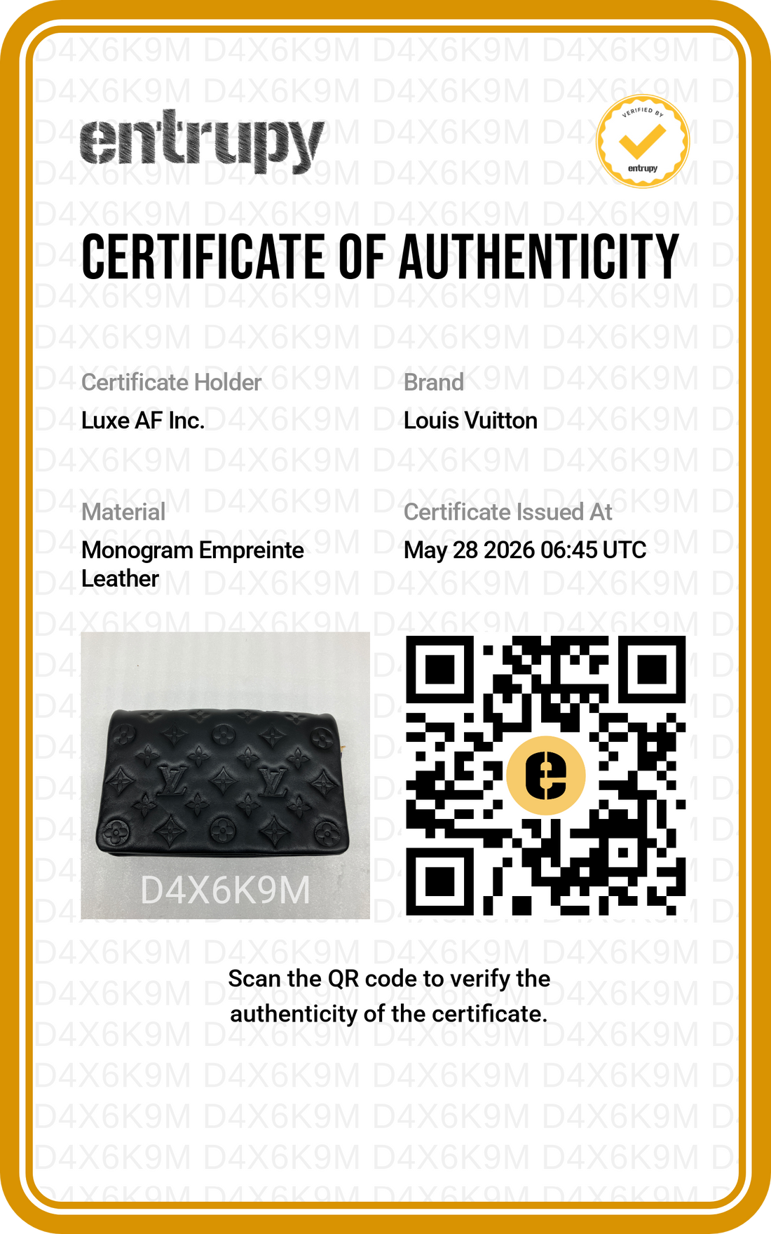 Louis Vuitton Pochette Coussin Black Monogram Embossed Leather Shoulder Bag LV2946
