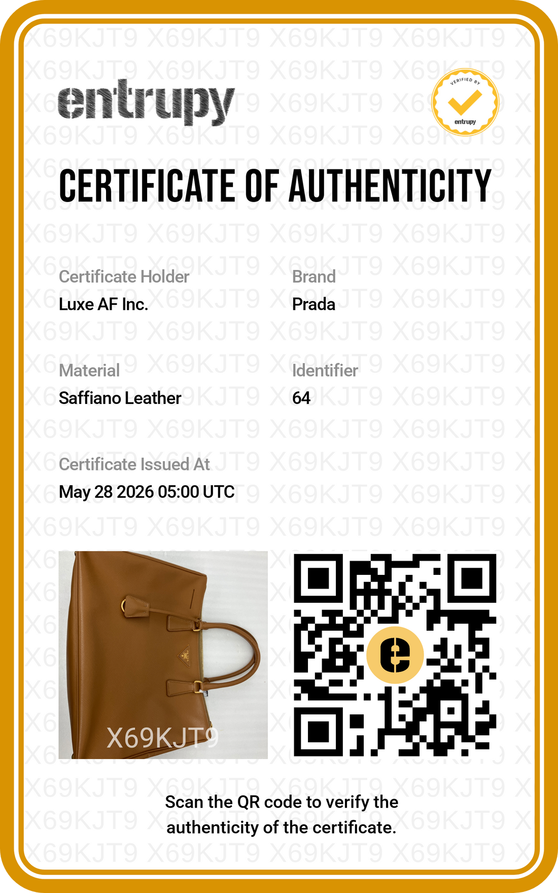 Prada Galleria Brown Saffiano Leather Handle Bag PR397