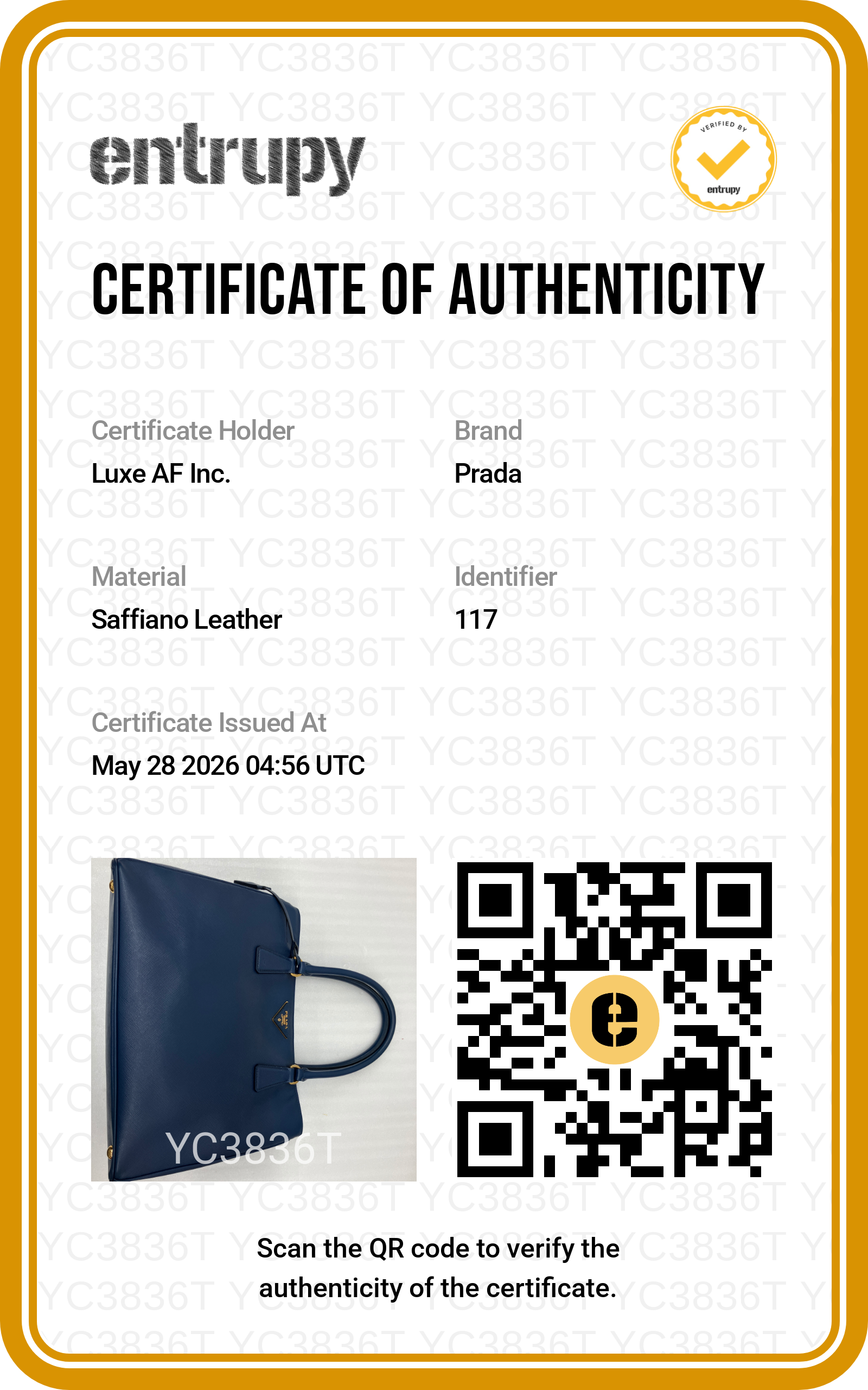 Prada Galleria Blue Saffiano Leather Handle Bag PR396