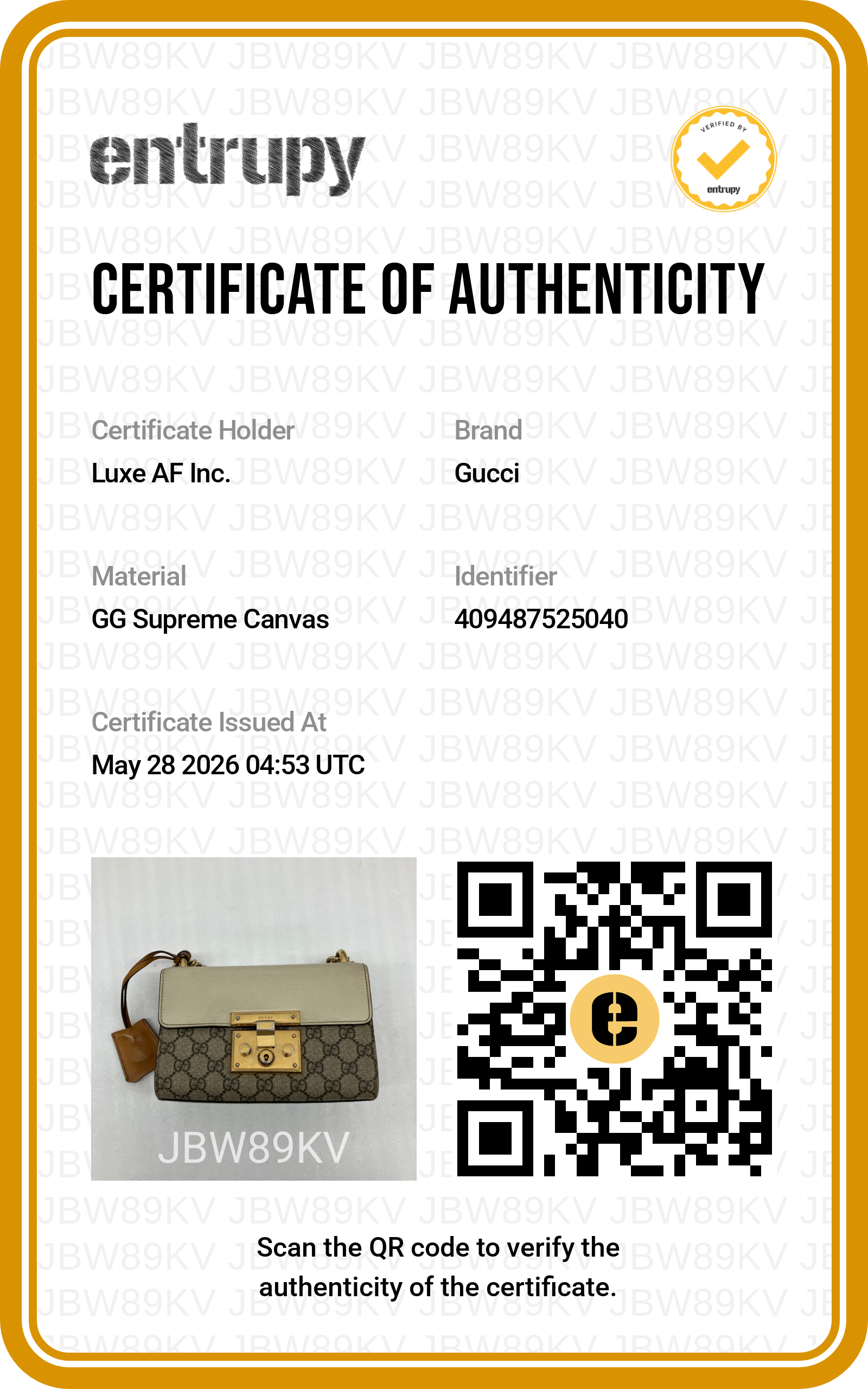 Gucci Padlock GG Canvas & White Leather Shoulder Bag GG1215