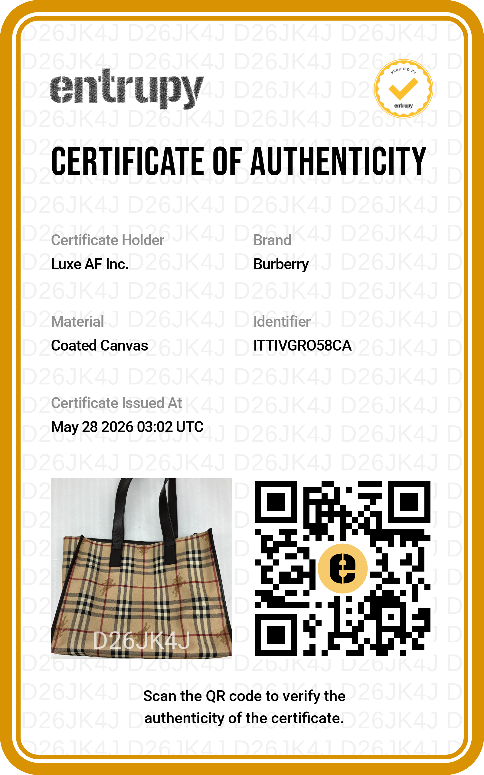 Burberry Classic Nova Check Canvas Handle Bag BR63