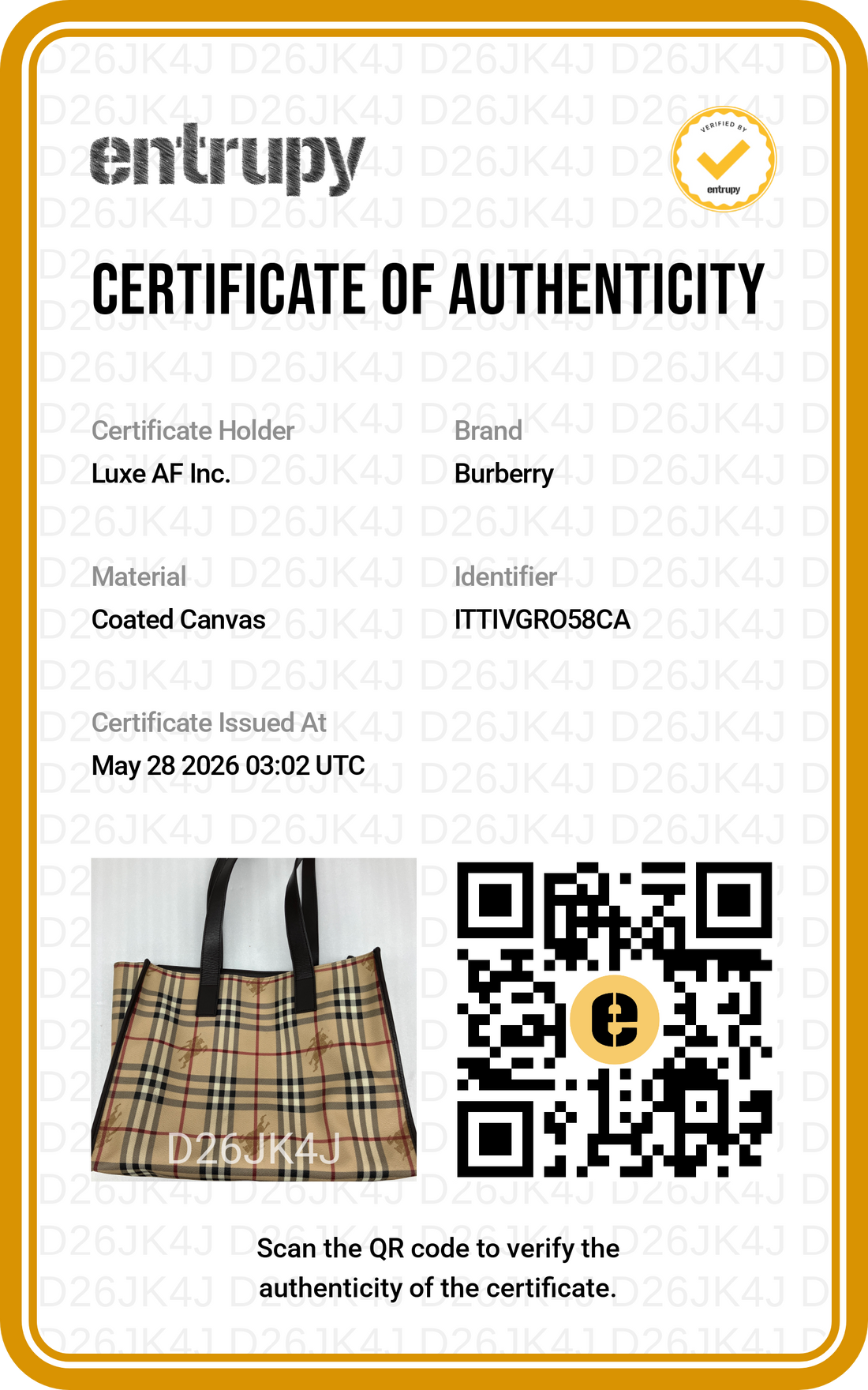 Burberry Classic Nova Check Canvas Handle Bag BR63