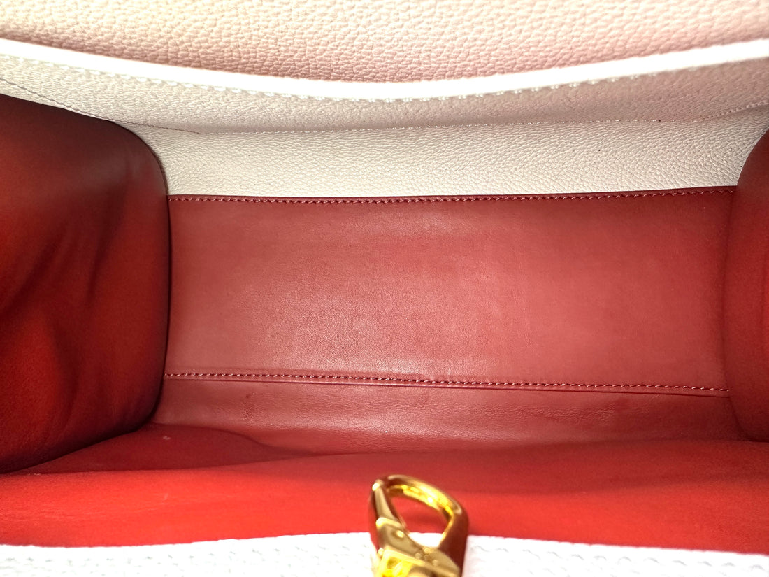 Louis Vuitton City Steamer PM Red/Pink Grained Leather Handle Bag LV2862