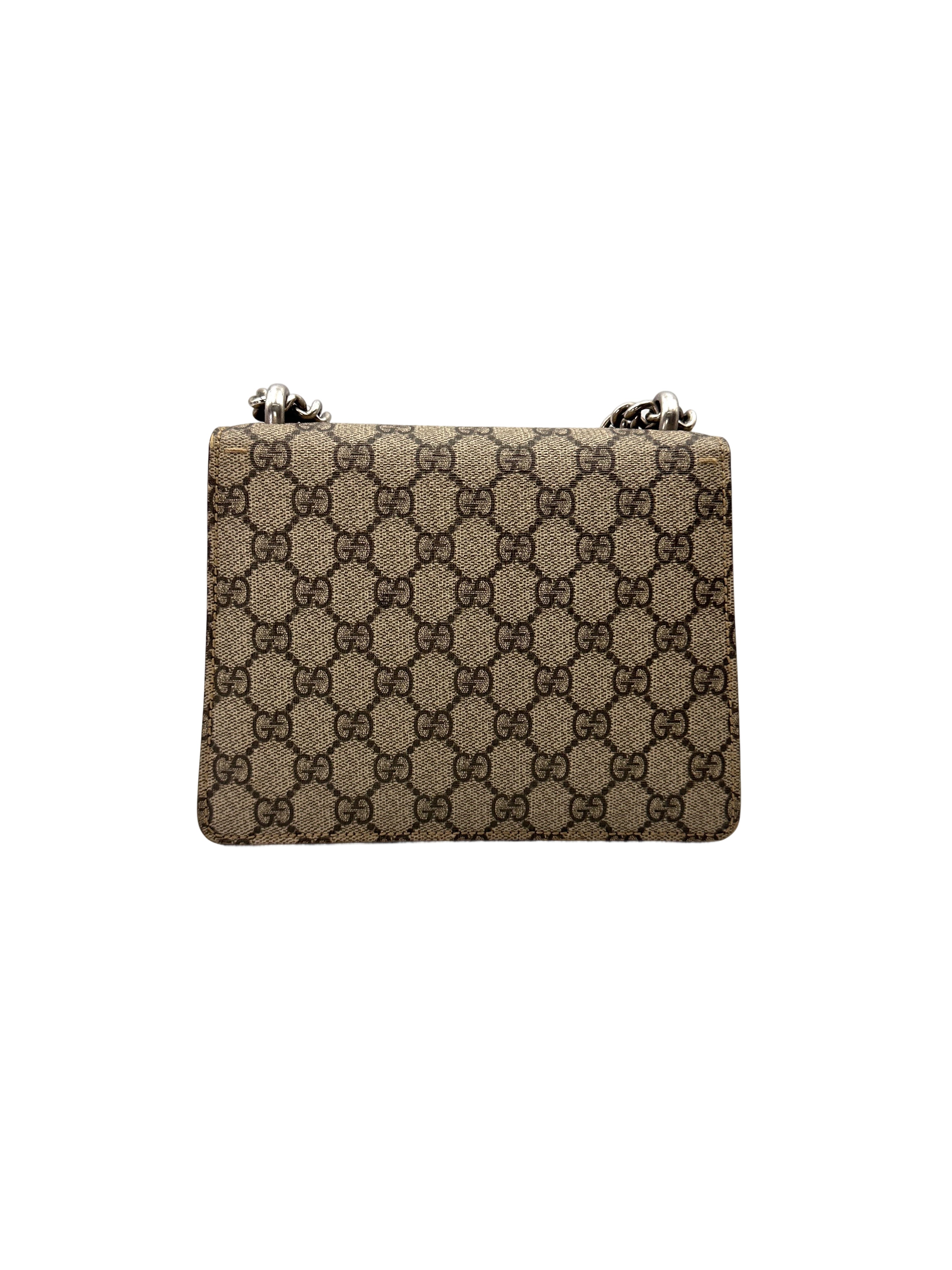 Gucci Dionysus GG Supreme Canvas Small Size Shoulder Bag With Red Tirm GG1124