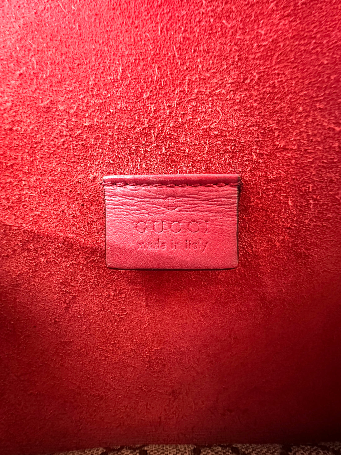 Gucci Dionysus GG Supreme Canvas Small Size Shoulder Bag With Red Tirm GG1124