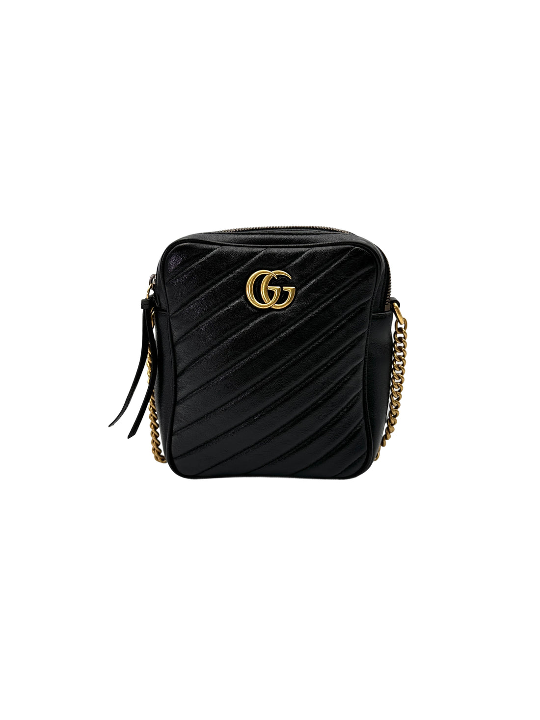 Gucci GG Marmont Black Quilted Leather Chain Bag GG1123