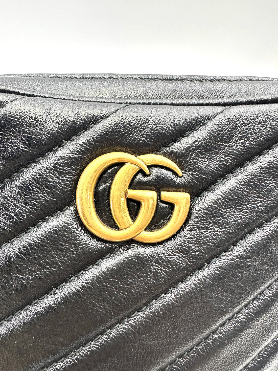 Gucci GG Marmont Black Quilted Leather Chain Bag GG1123
