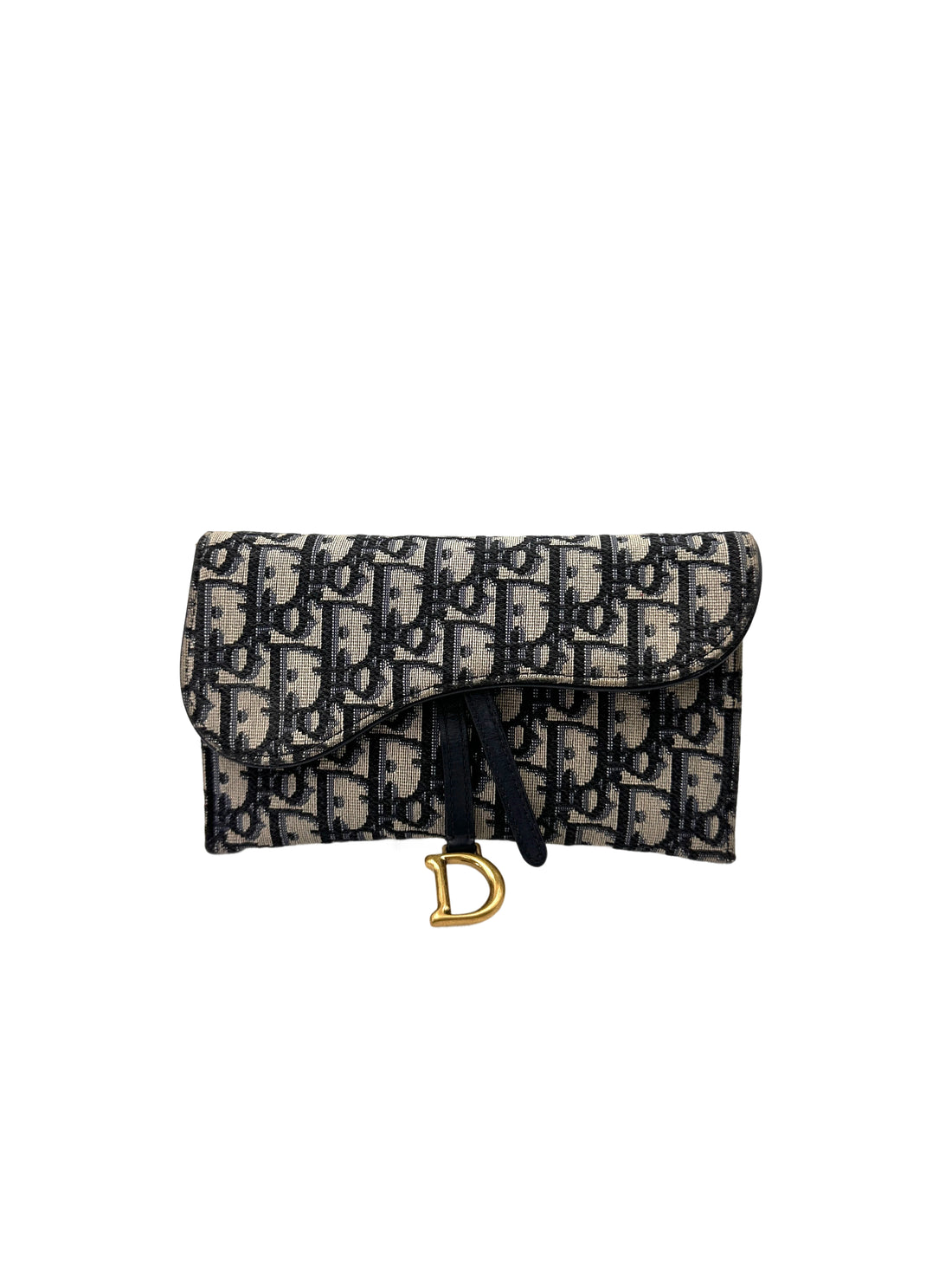 Christian Dior Oblique Saddle Wallet On Chain DR750