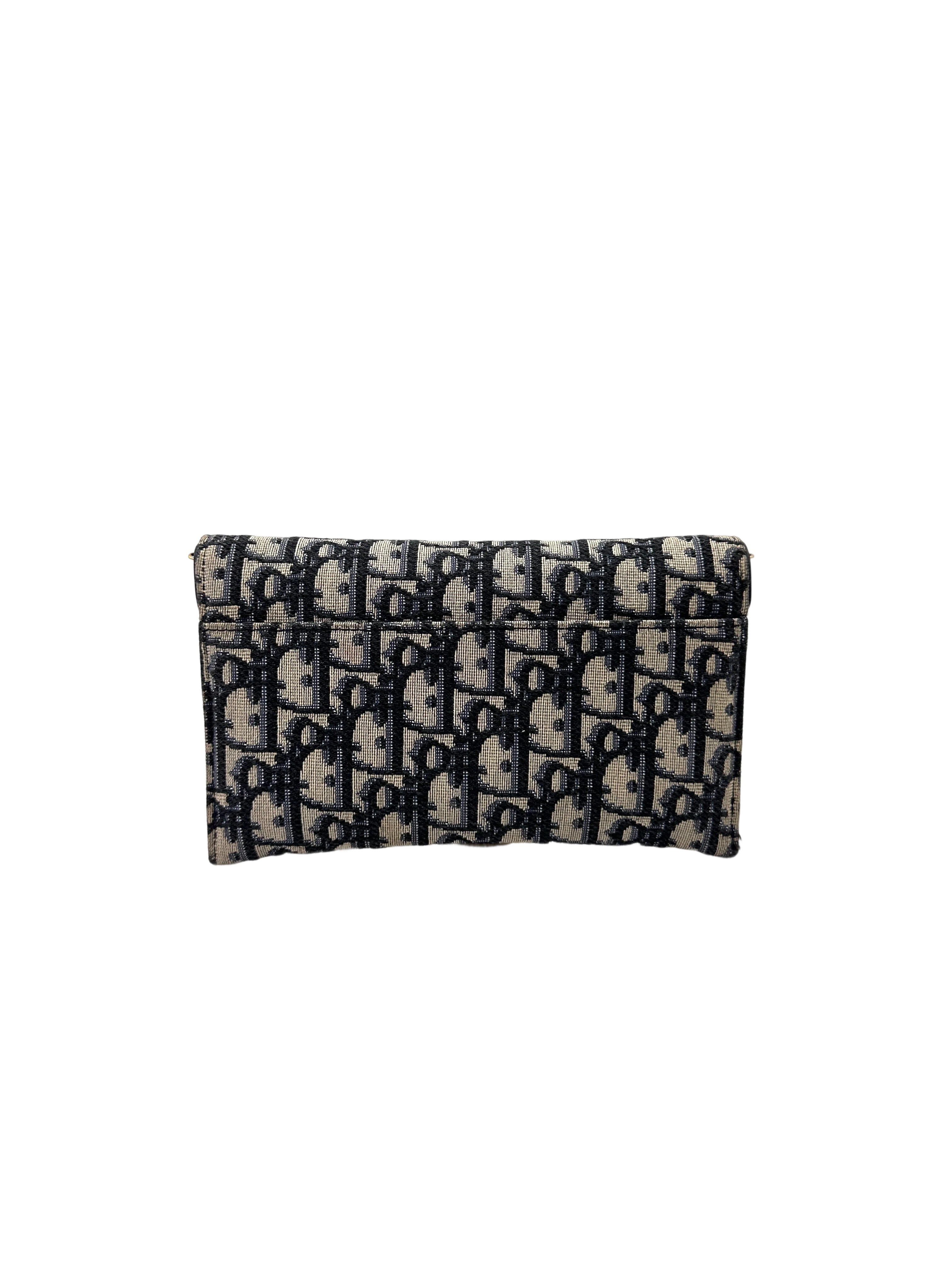 Christian Dior Oblique Saddle Wallet On Chain DR750