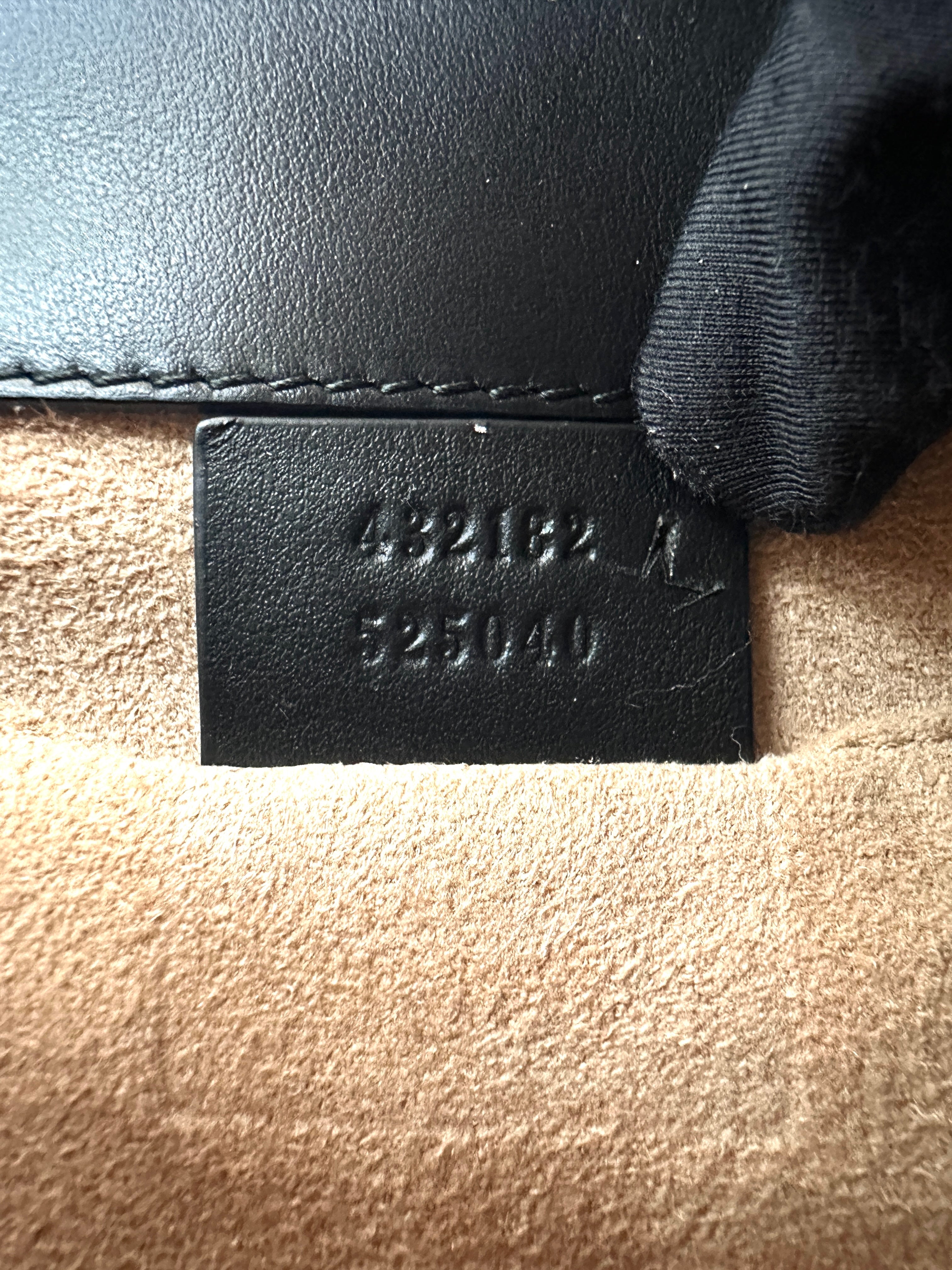 Gucci Padlock Black/Gold GG Canvas Handle Shoulder Bag GG1126
