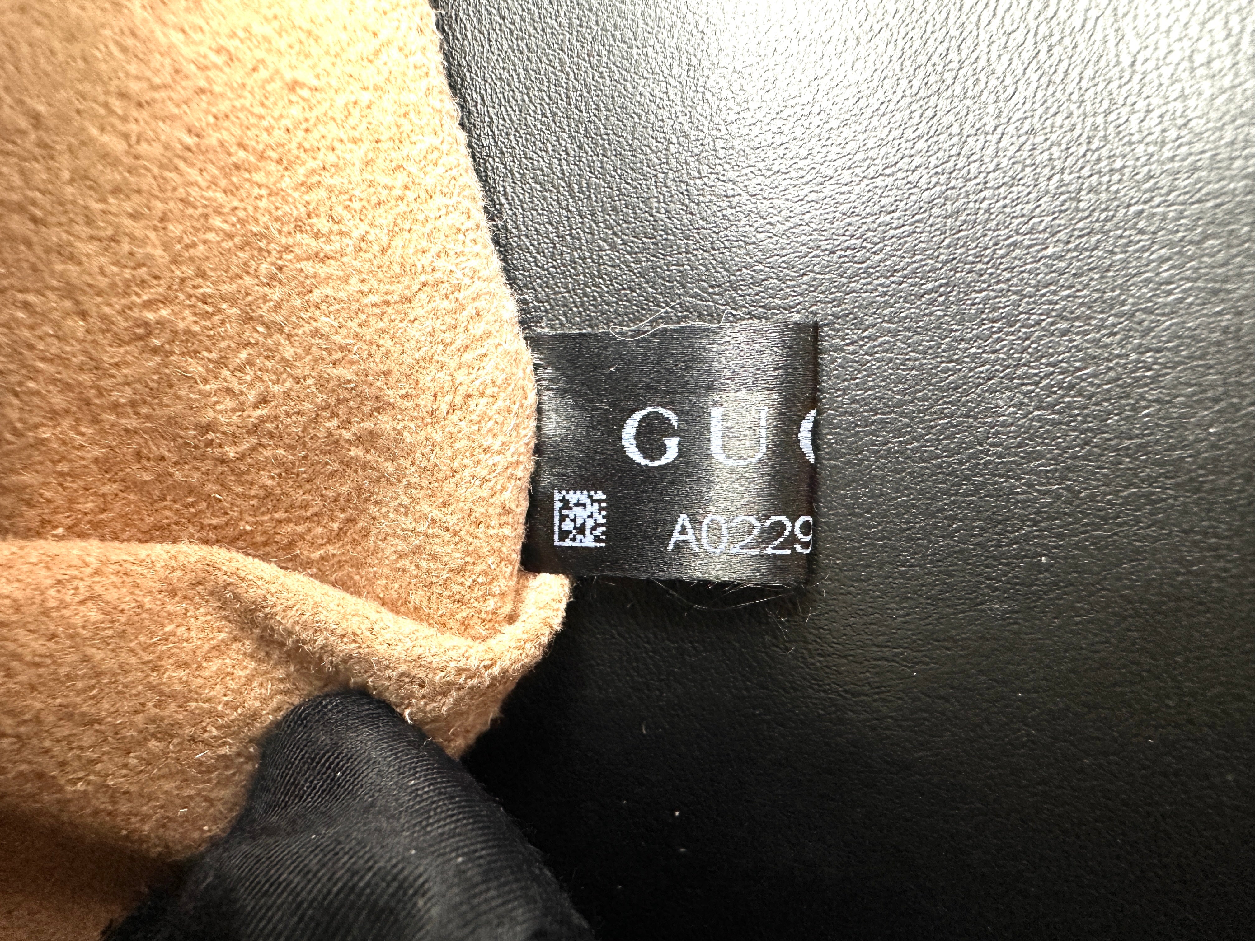 Gucci Padlock Black/Gold GG Canvas Handle Shoulder Bag GG1126