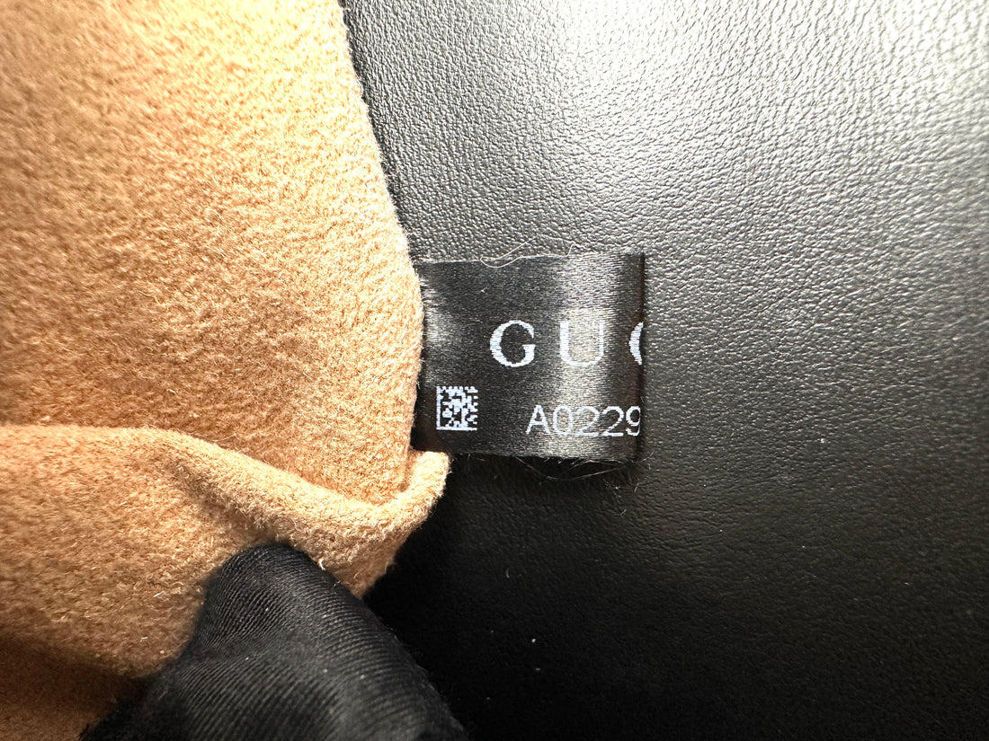 Gucci Padlock Black/Gold GG Canvas Handle Shoulder Bag GG1126