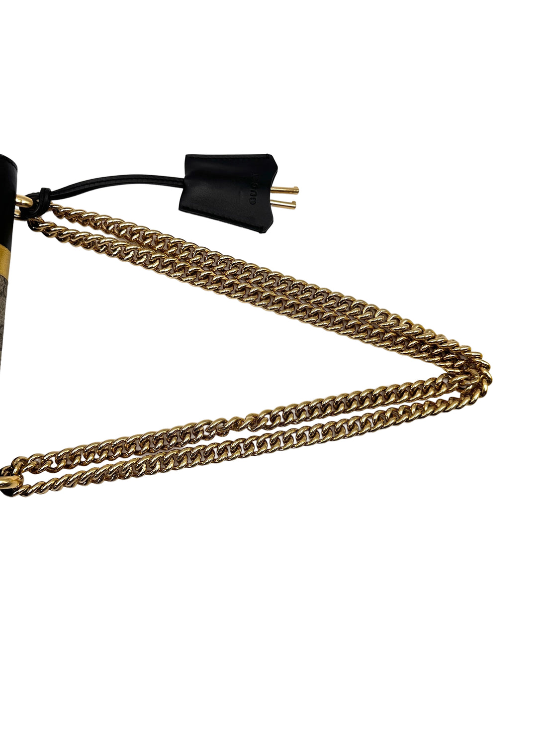 Gucci Padlock Black/Gold GG Canvas Handle Shoulder Bag GG1126