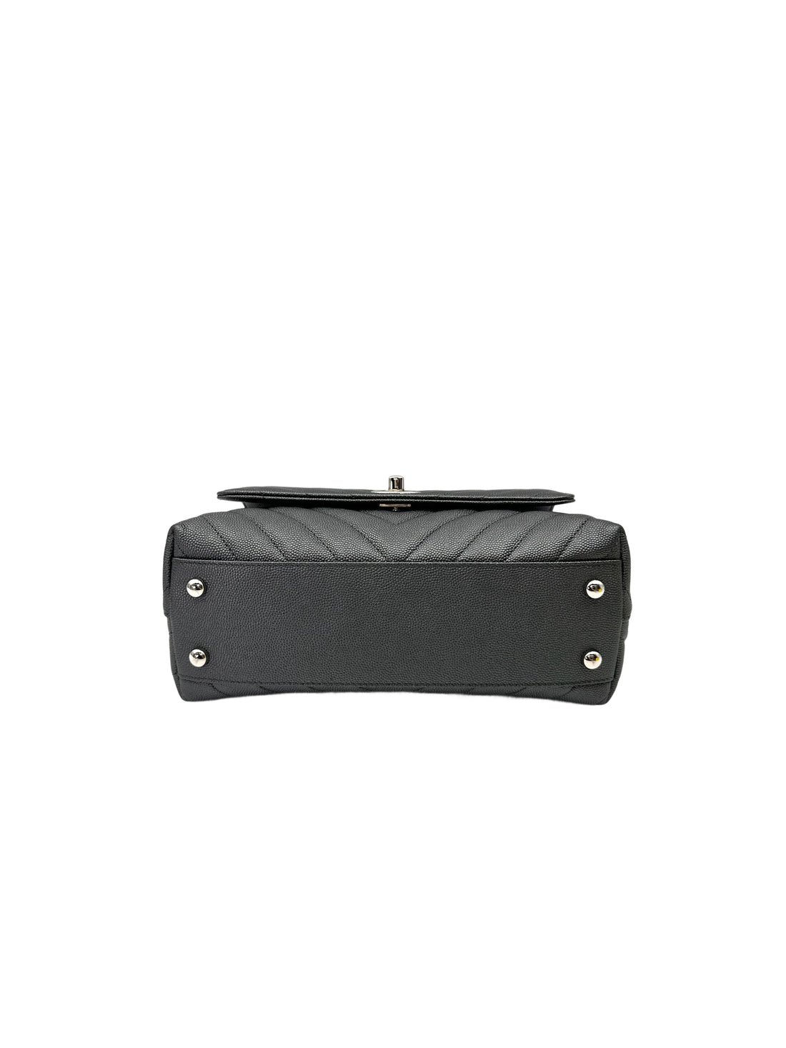 Chanel CoCo Handle Black Chevron Quilted Leather Small Size Shoulder Bag(28***01) IRIS233