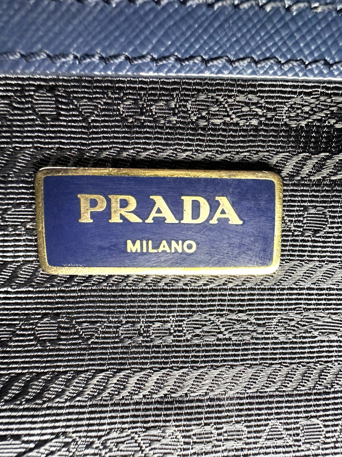 Prada Galleria Navy Saffiano Leather Small Size Handle Bag PR399