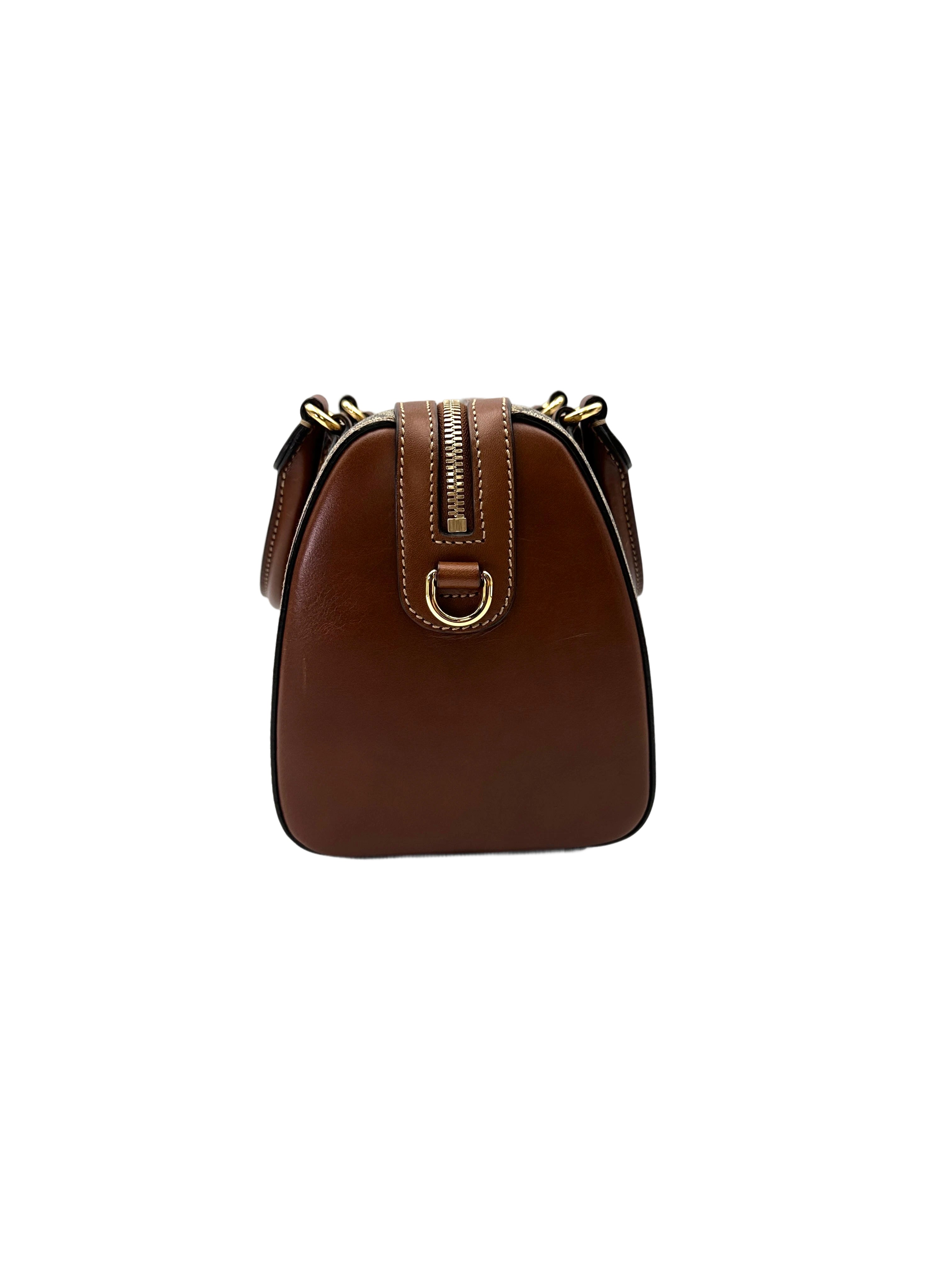Gucci GG Supreme Canvas Leather Boston Bag GG1125