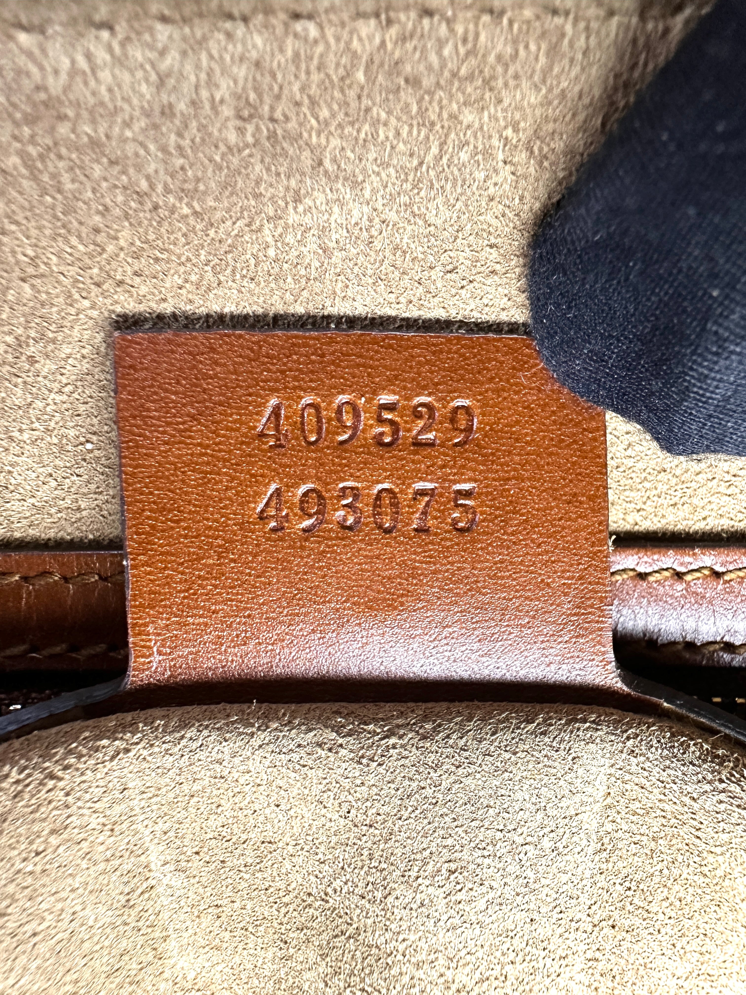 Gucci GG Supreme Canvas Leather Boston Bag GG1125
