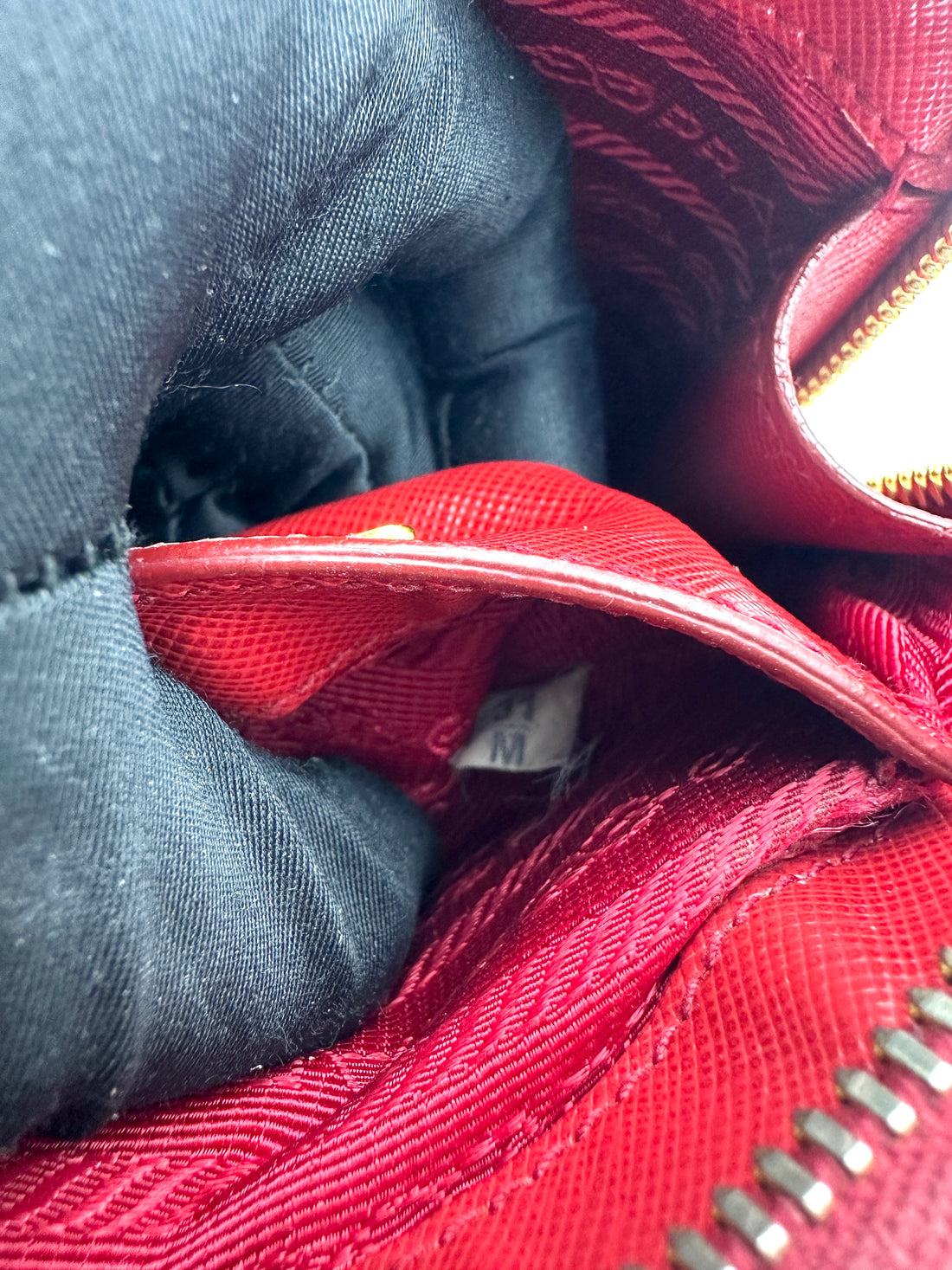 Prada Promenade Red Saffiano Leather Mini Handle Bag PR400