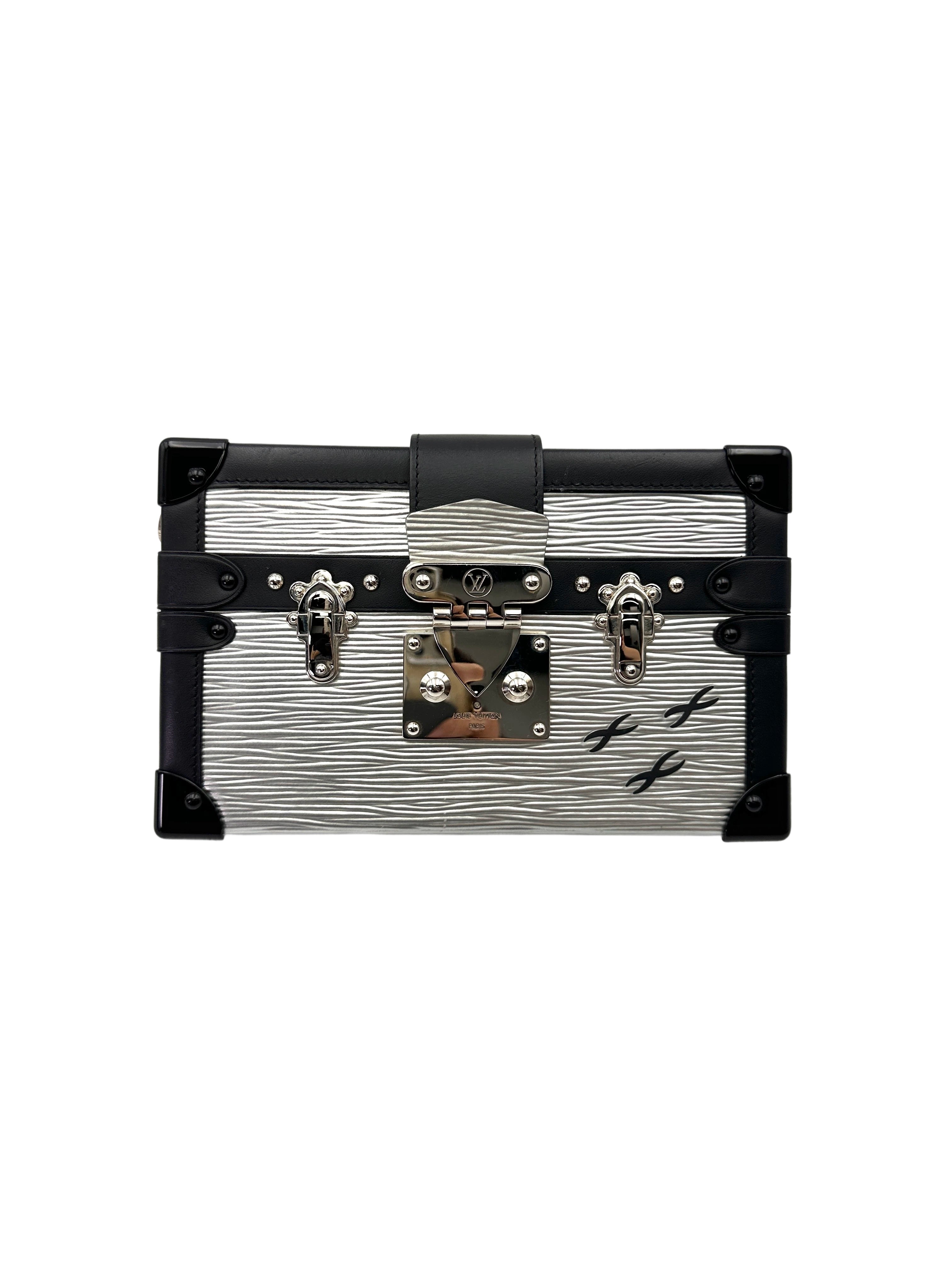 Louis Vuitton Petite Malle Silver Epi Leather Shoulder Bag LV2863