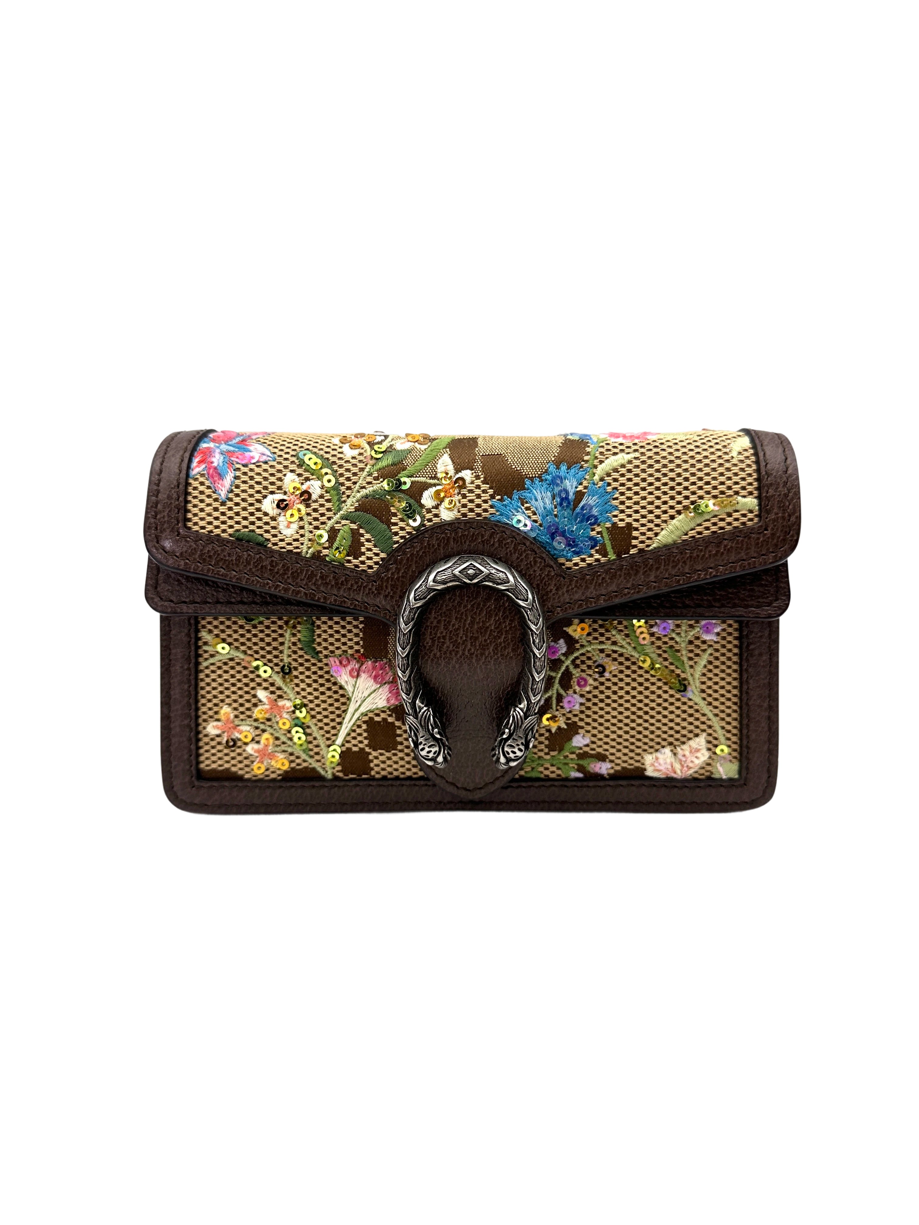 Gucci Dionysus Embroidered Floral Canvas Medium Size Shoulder Bag GG1127