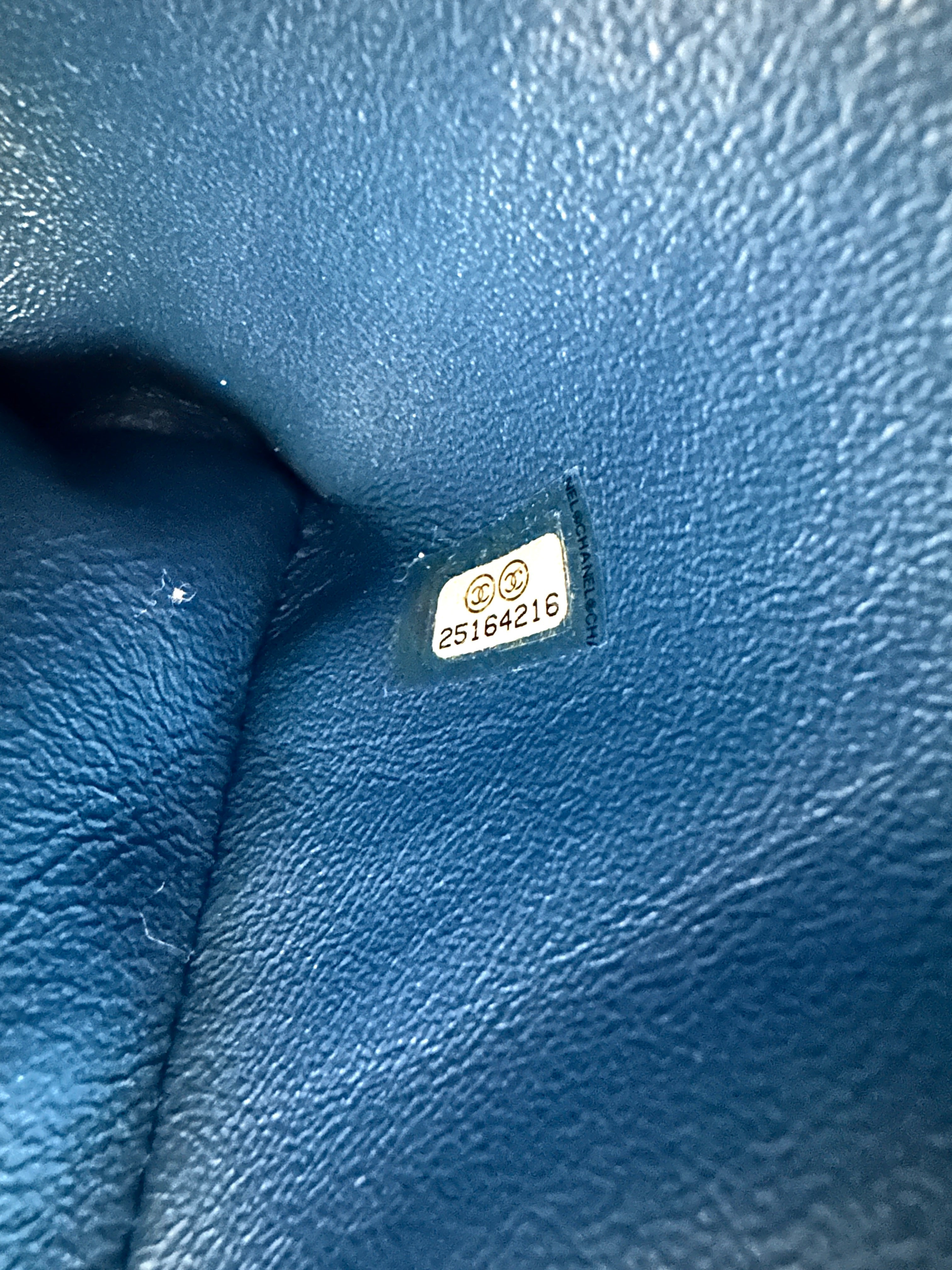 Chanel CoCo Handle Blue Chevron Quilted Leather Shoulder Bag(25***16) CC2046