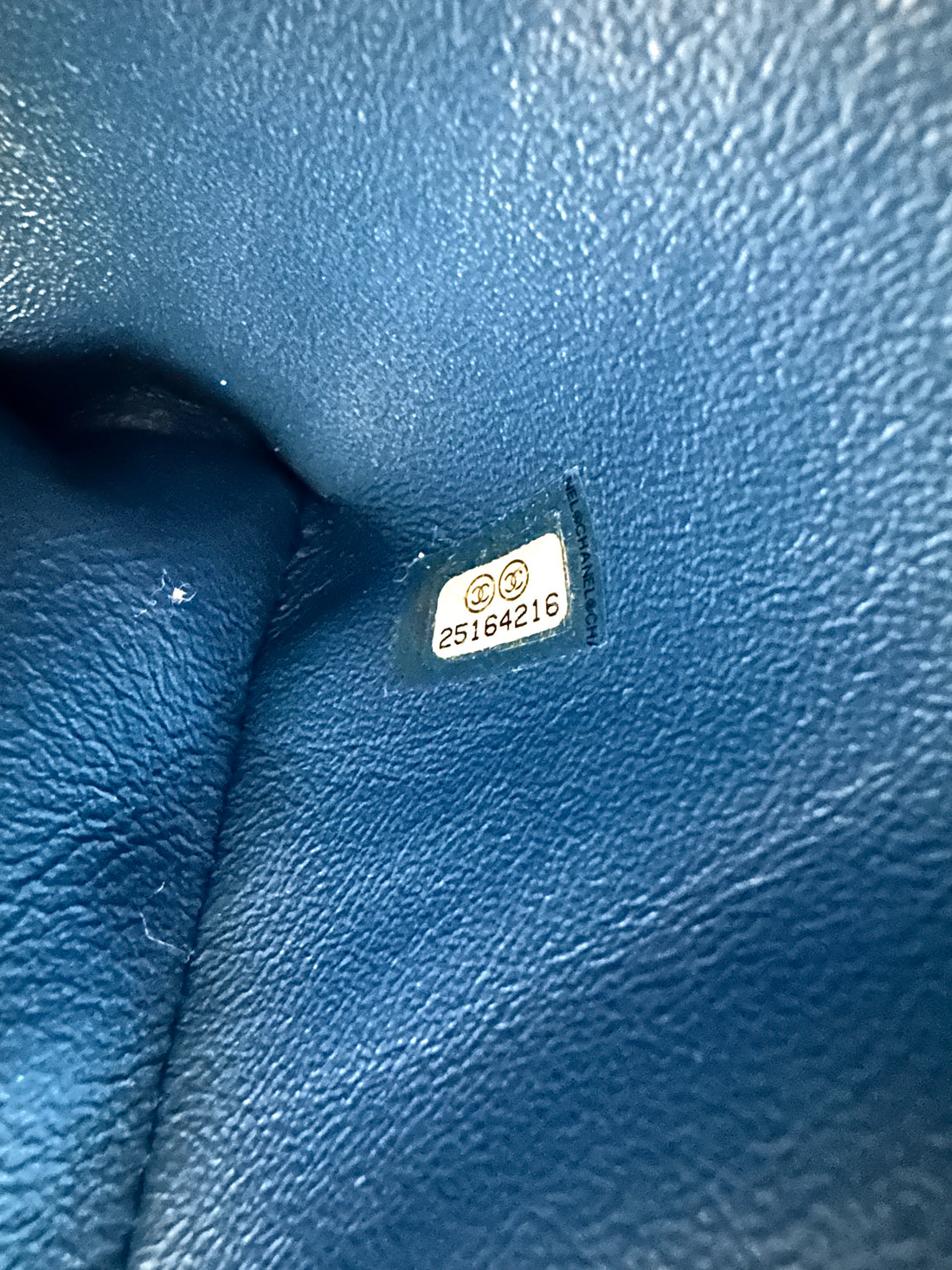 Chanel CoCo Handle Blue Chevron Quilted Leather Shoulder Bag(25***16) CC2046