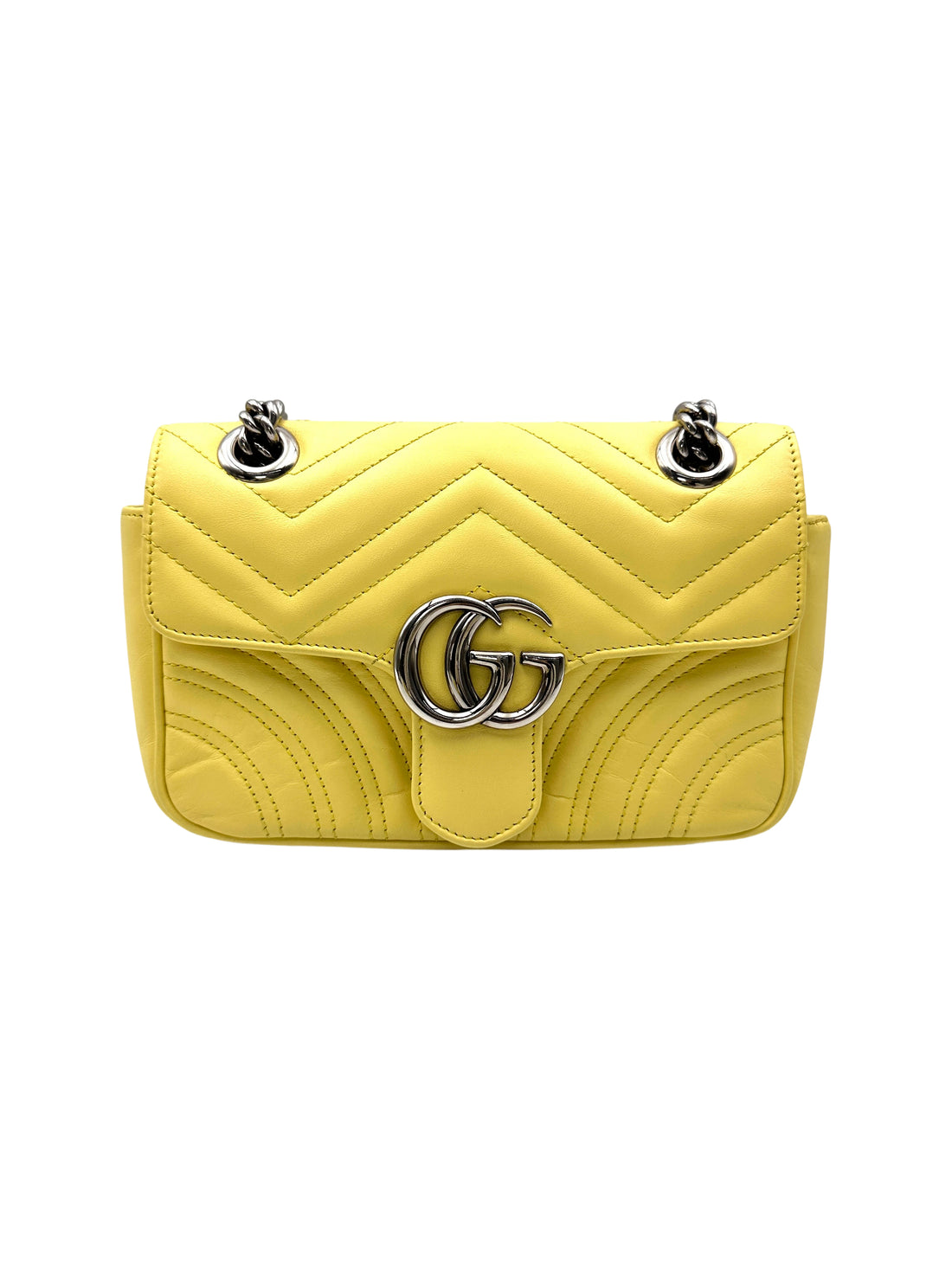 Gucci GG Marmont Yellow Matelasse Leather Shoulder Bag GG1133