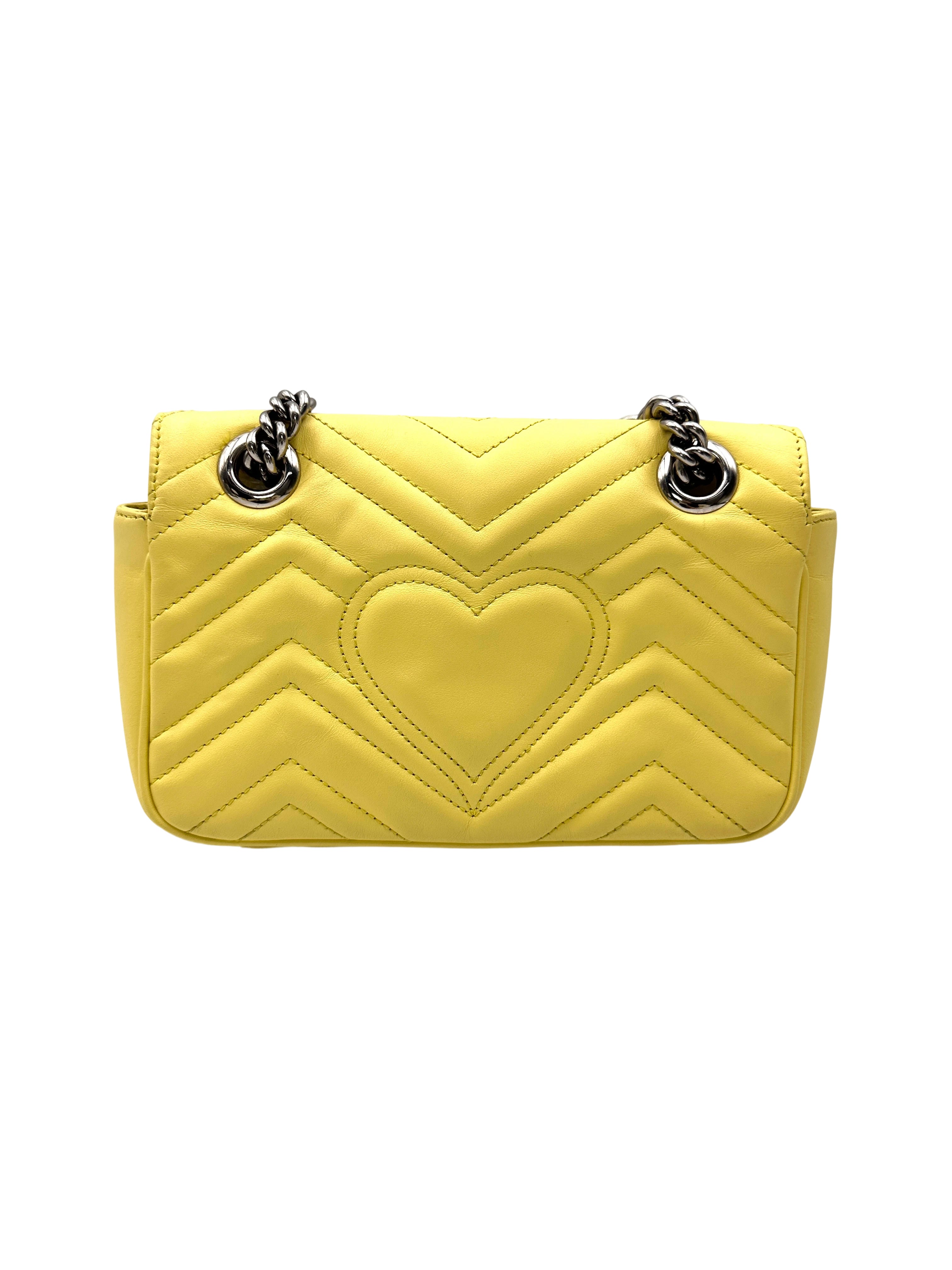 Gucci GG Marmont Yellow Matelasse Leather Shoulder Bag GG1133
