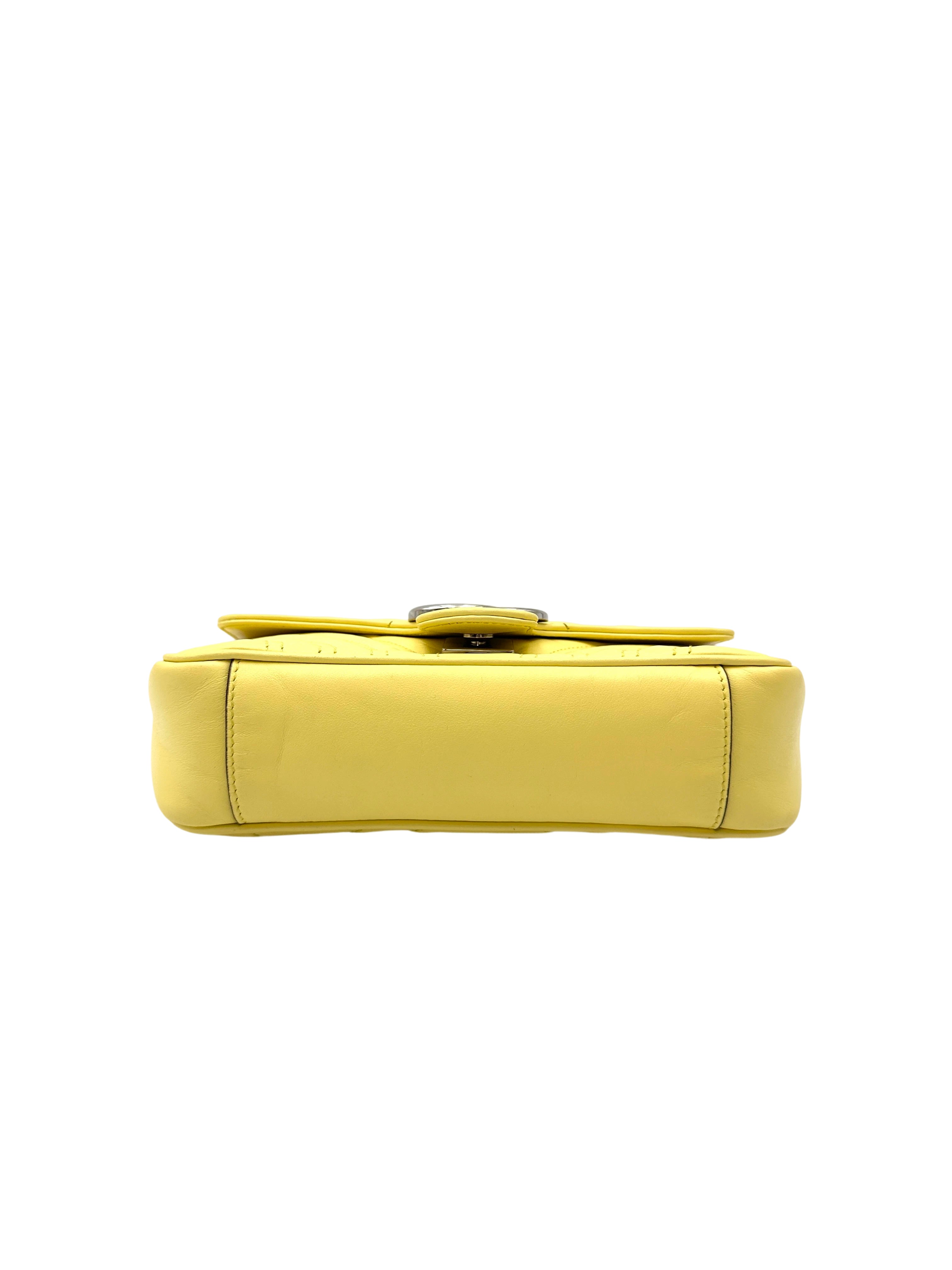 Gucci GG Marmont Yellow Matelasse Leather Shoulder Bag GG1133