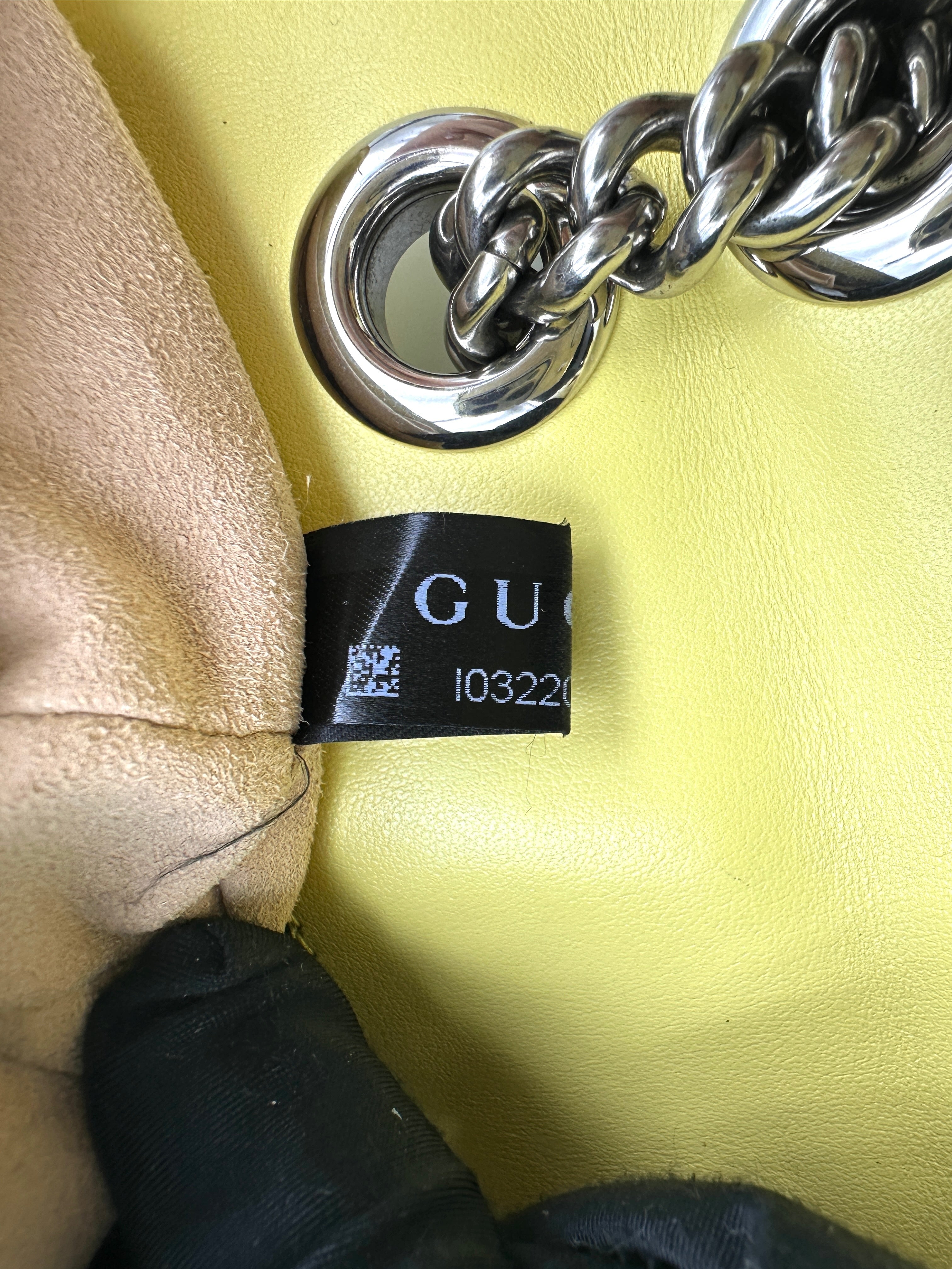 Gucci GG Marmont Yellow Matelasse Leather Shoulder Bag GG1133
