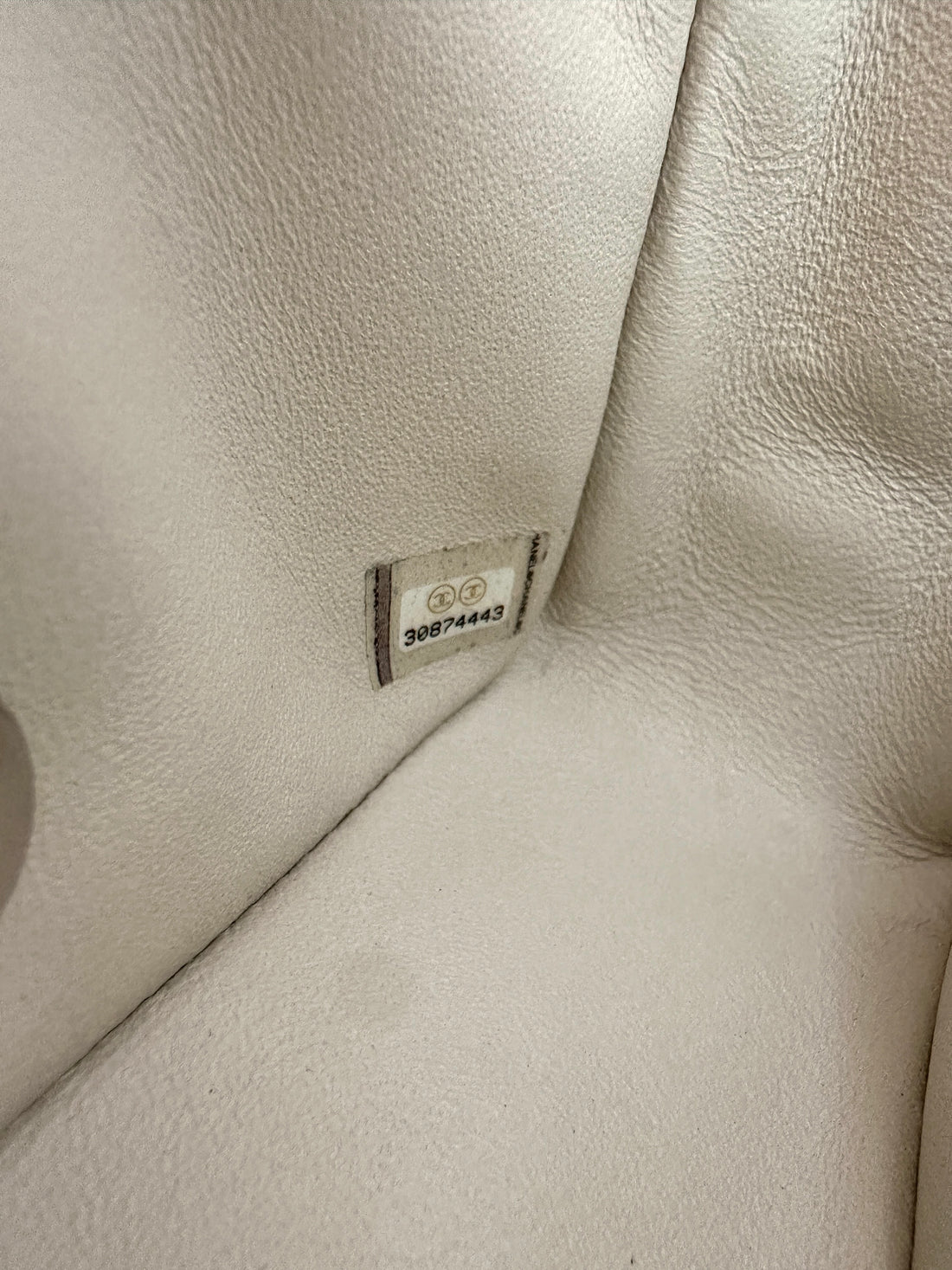 Chanel Classic Flap White Chevron Quilted Lambskin Flap Bag(30***43) IRIS234