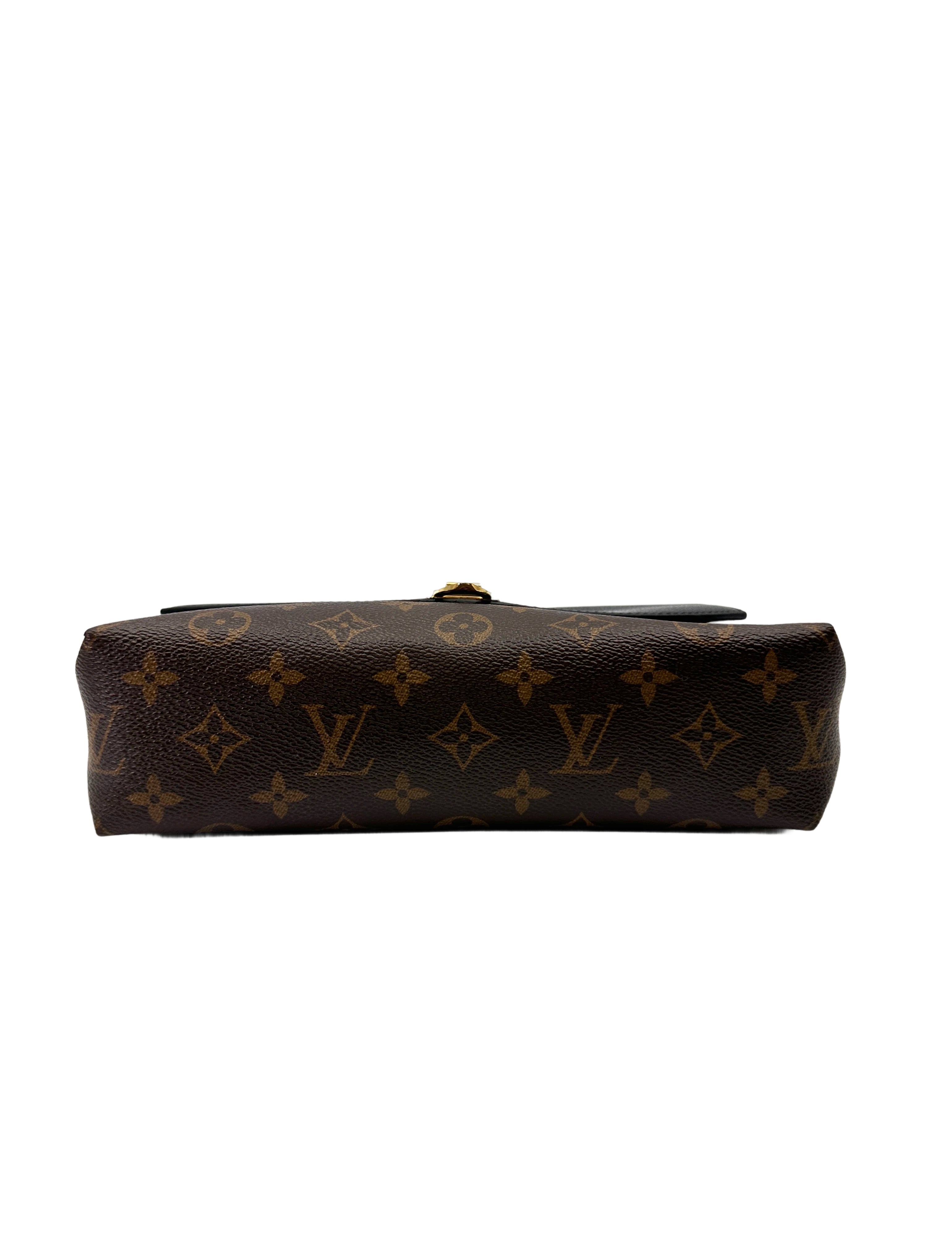 Louis Vuitton Vavin Damier Ebene & Black Leather Canvas Wallet On Chain LV2866