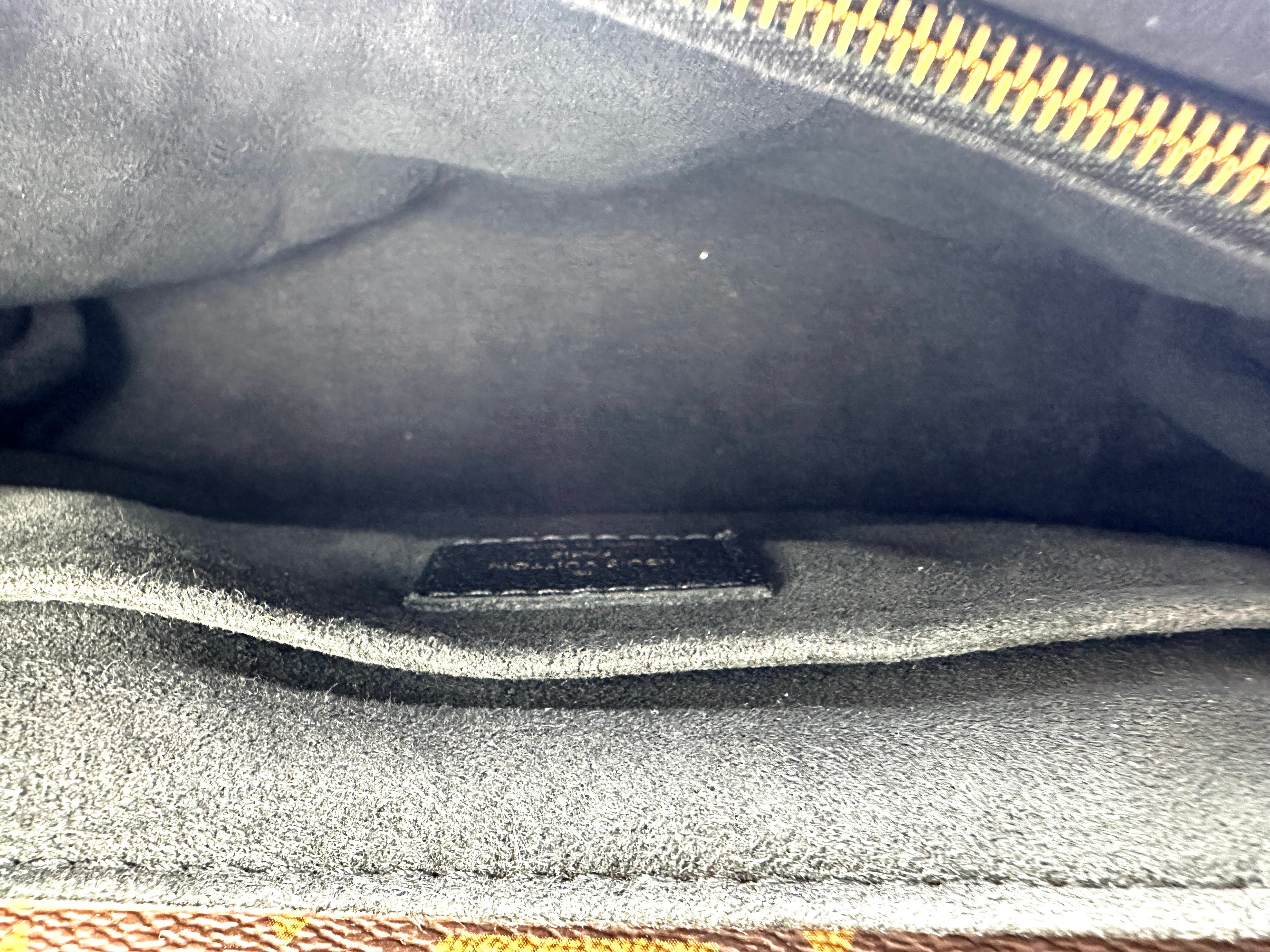 Louis Vuitton Vavin Damier Ebene & Black Leather Canvas Wallet On Chain LV2866