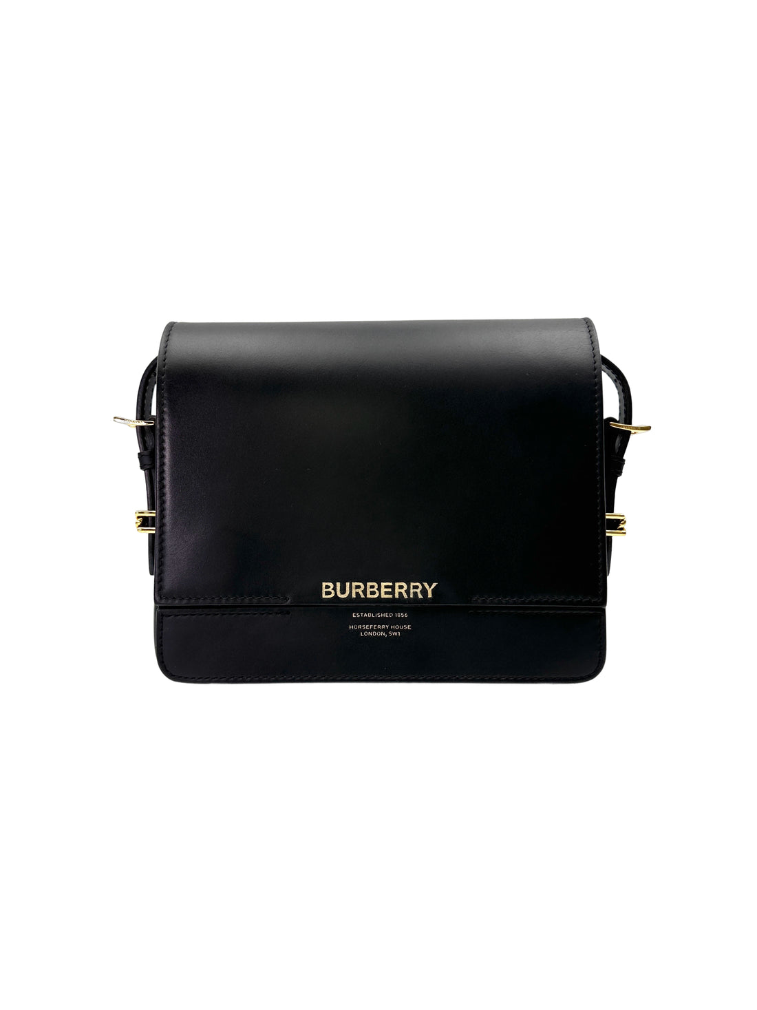Burberry Grace Black Leather Shoulder Bag BR65