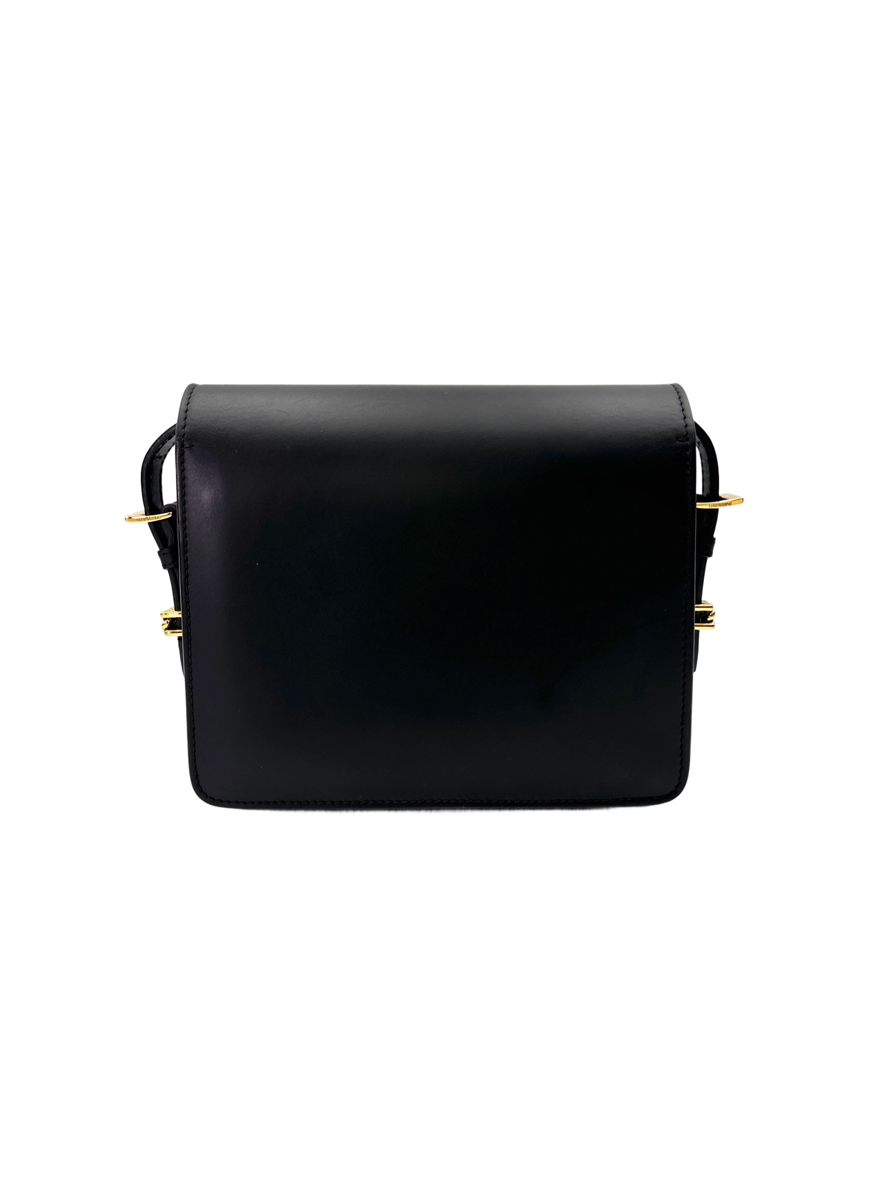 Burberry Grace Black Leather Shoulder Bag BR65